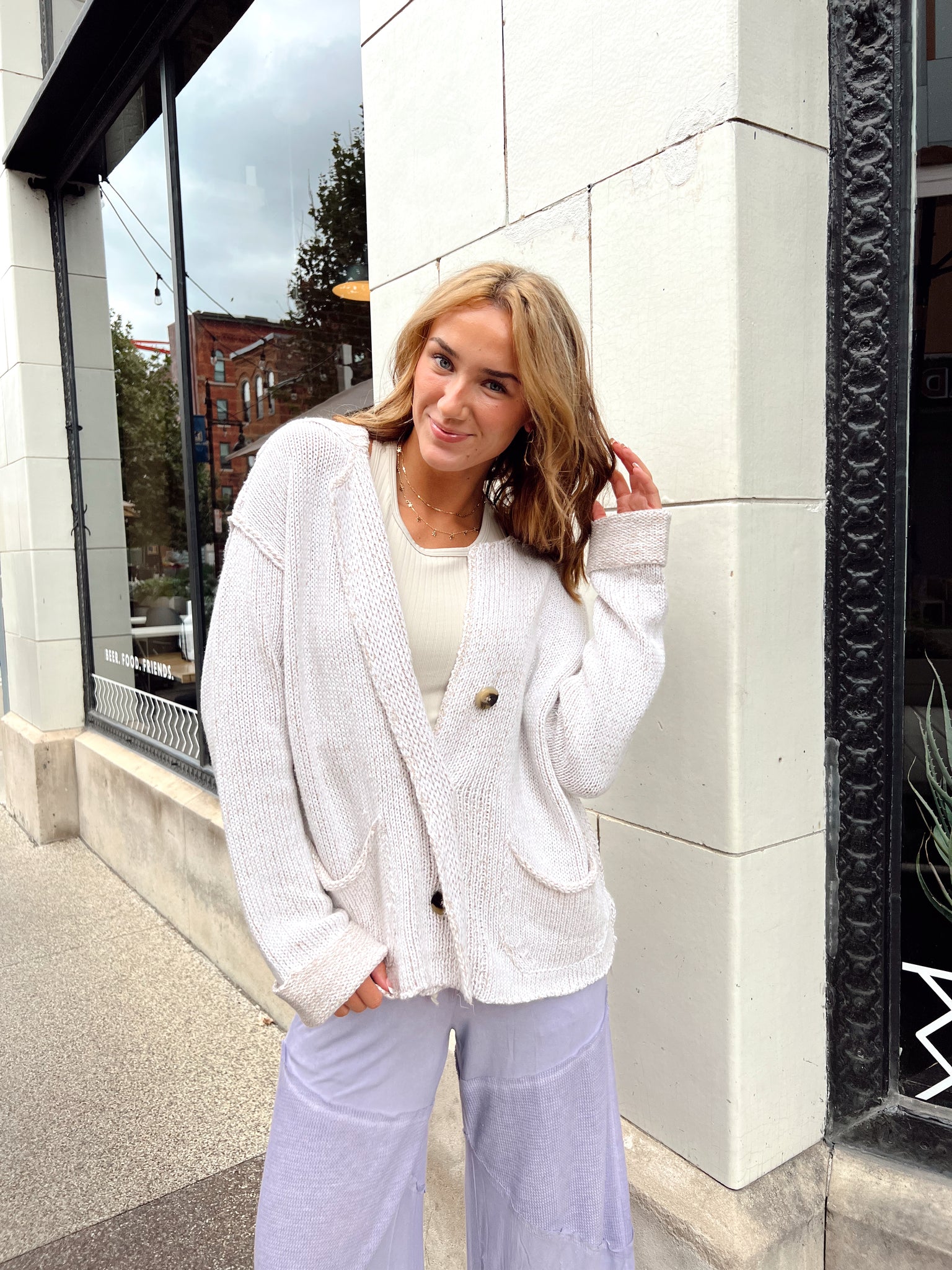 Seven Wishes Ecru Cardigan