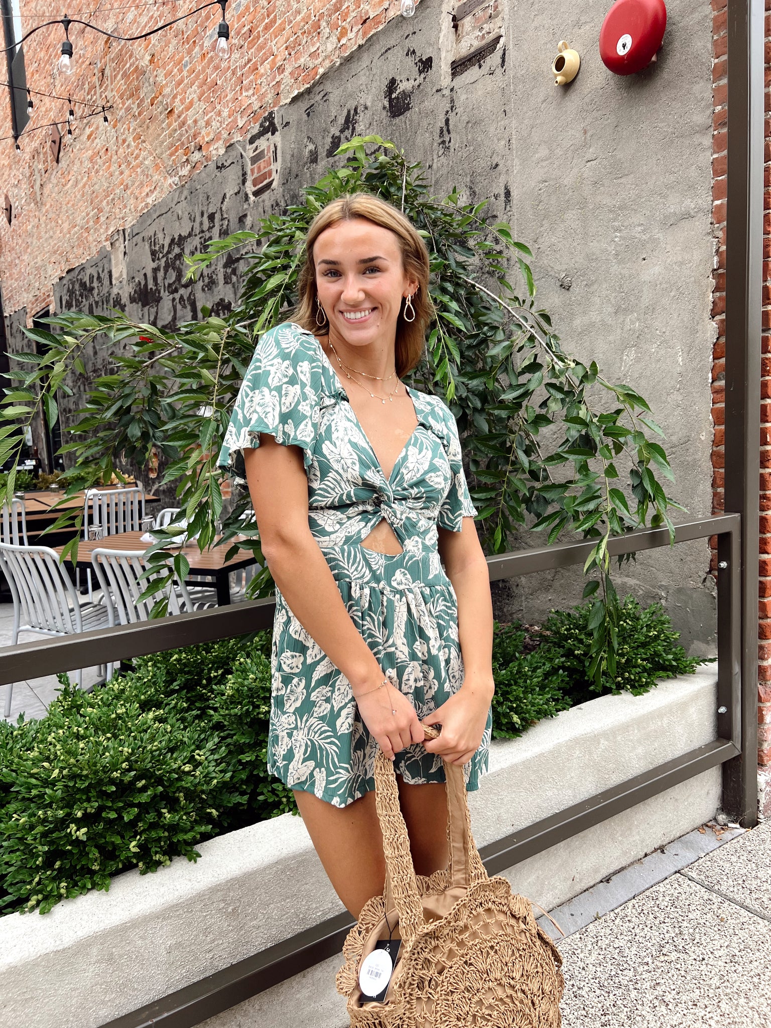 FINAL SALE- Seraine Olive Floral Romper