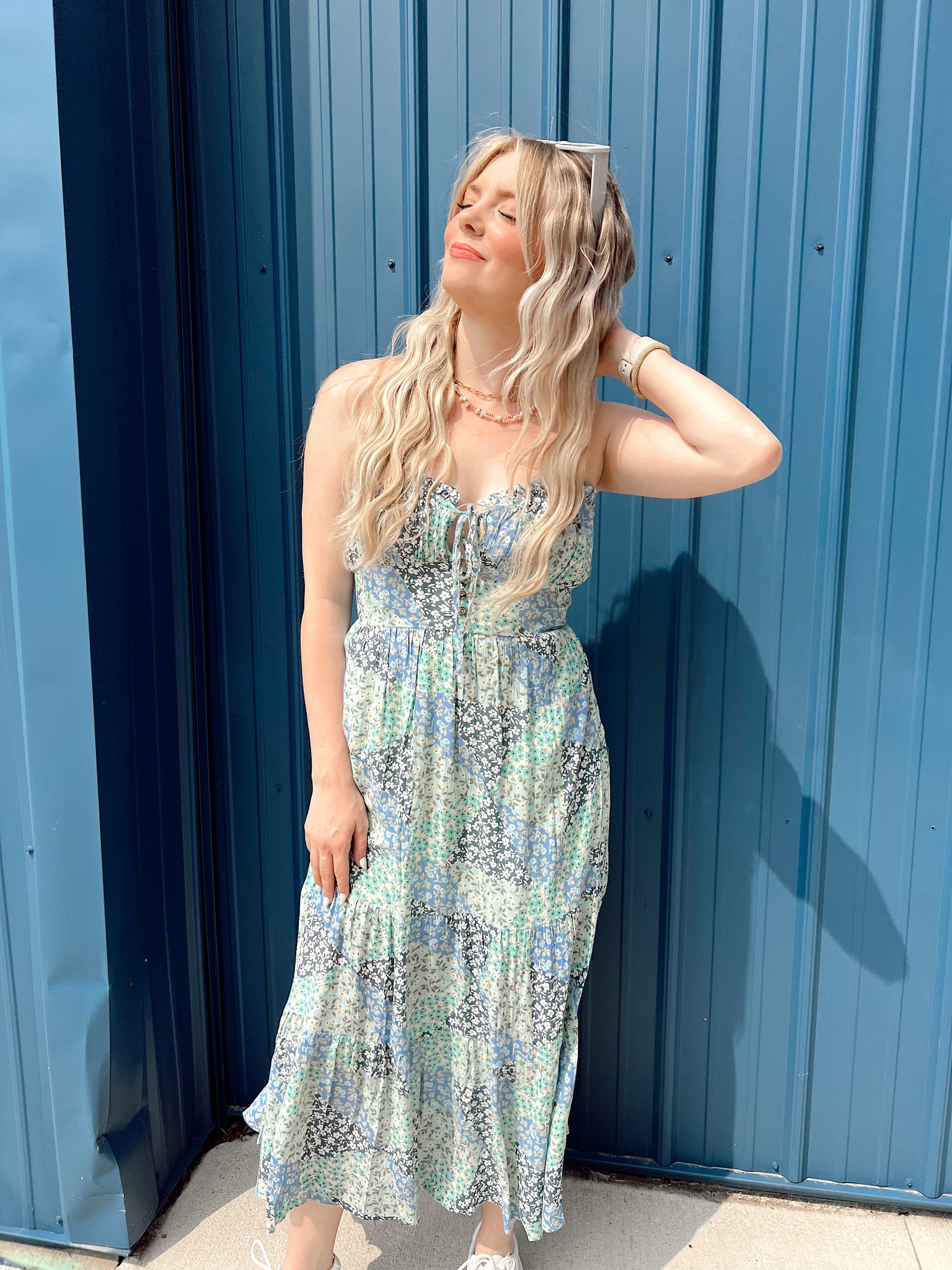 Arzel Summer Blue Midi Dress