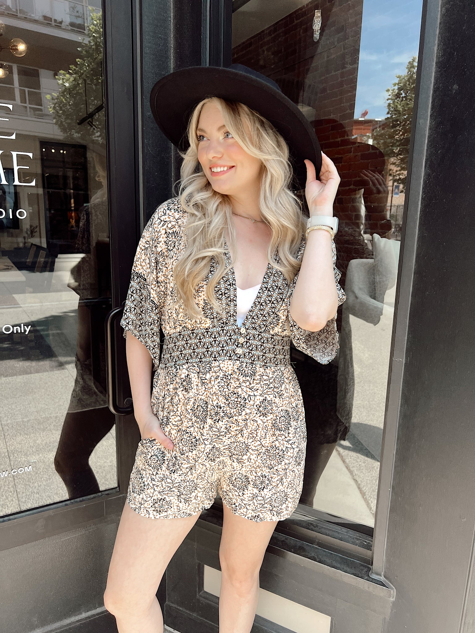FINAL SALE- Heartbreak Hotel Taupe Romper