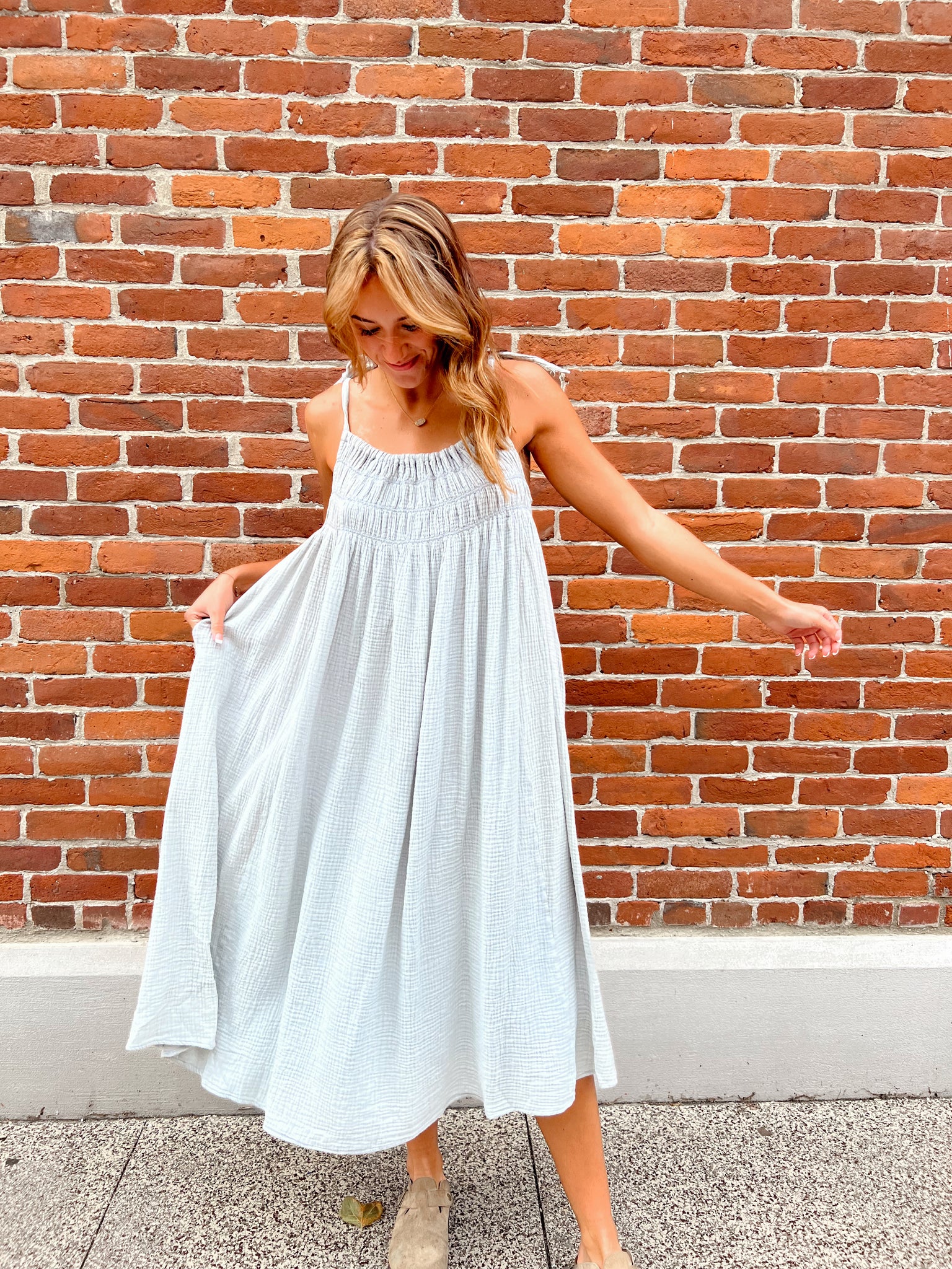 FINAL SALE- Raleigh Blue Midi Dress