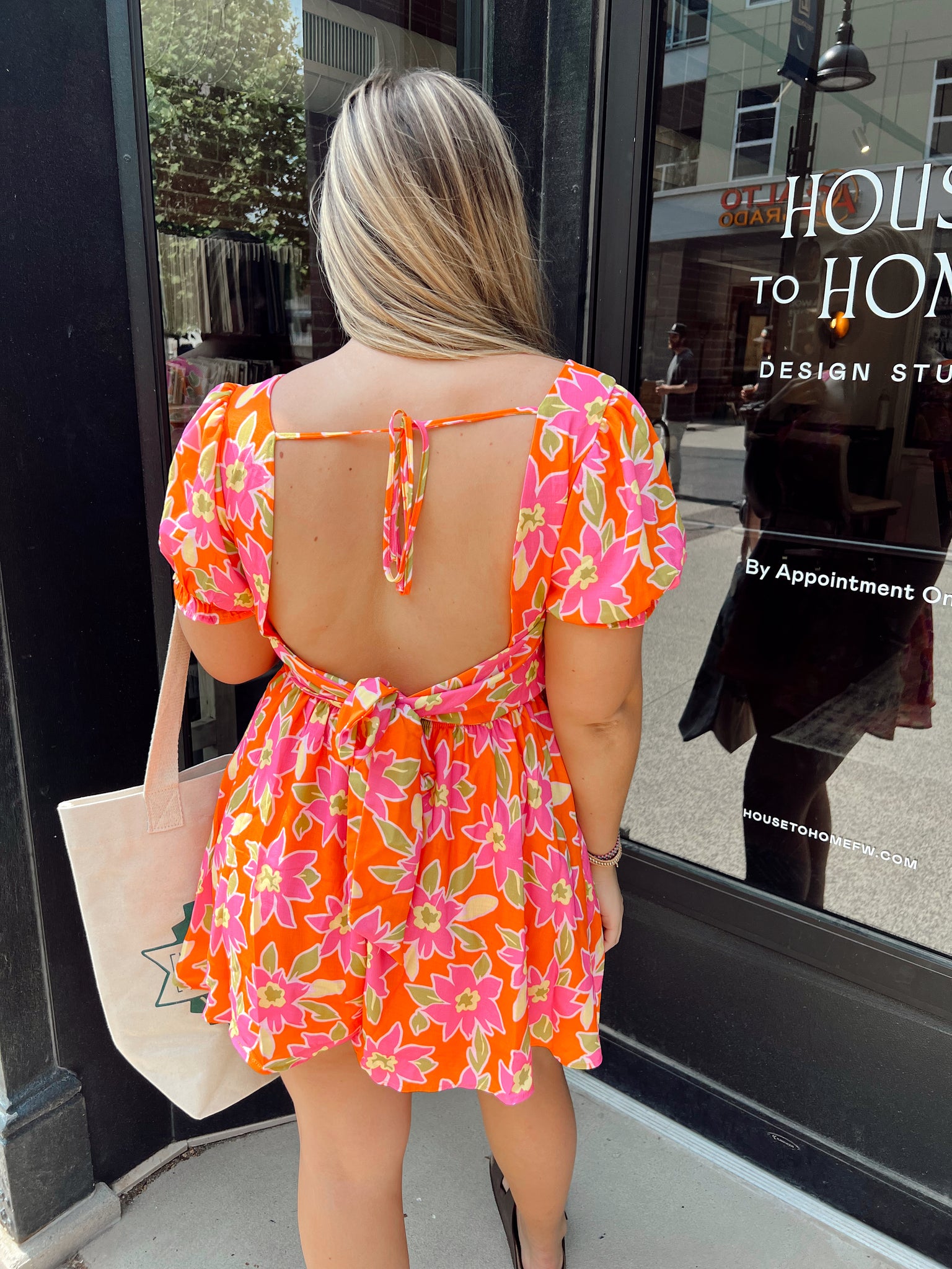 Neon Nights Orange Floral Romper