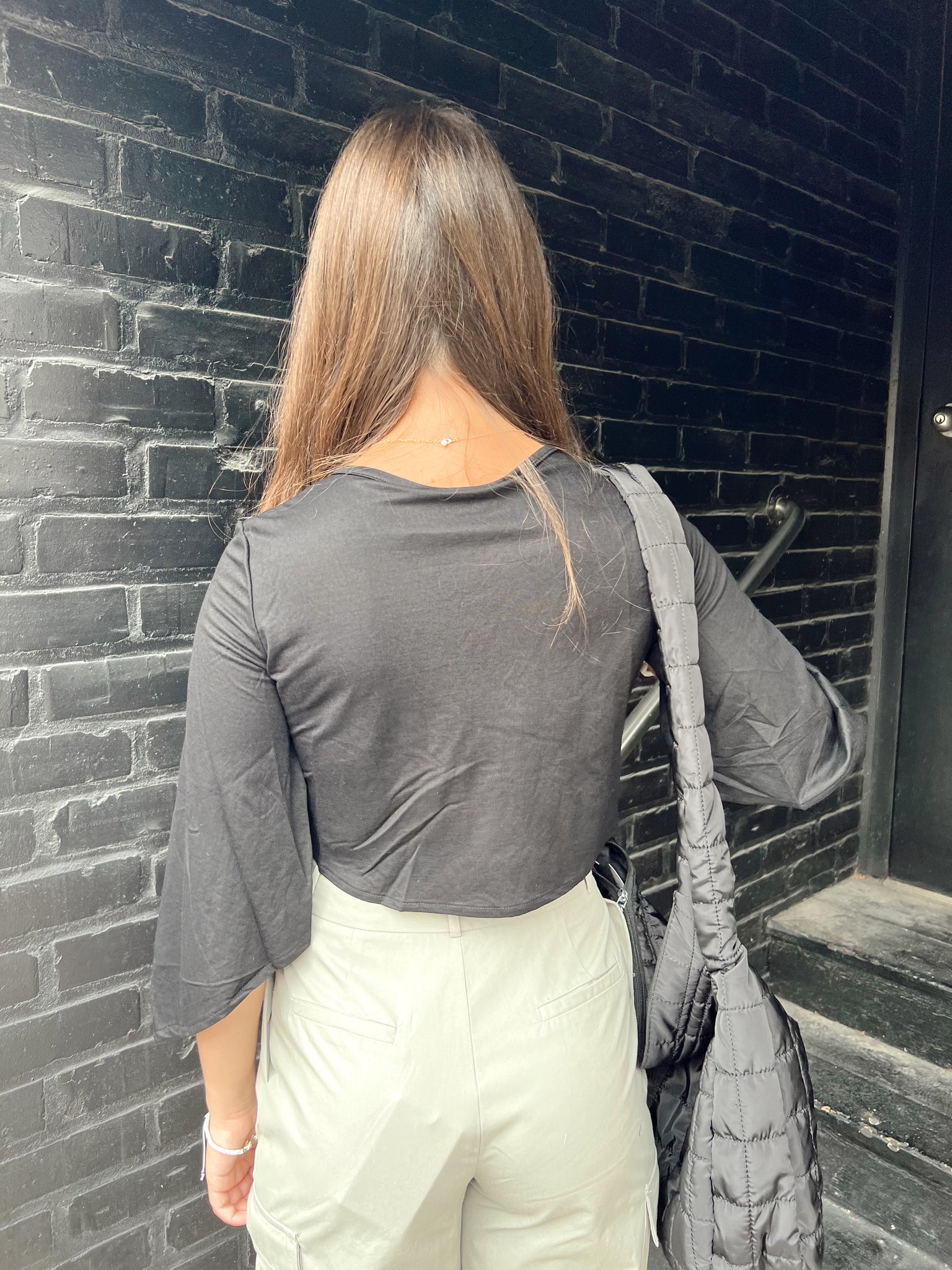 FINAL SALE- Night We Met Black Tie Top