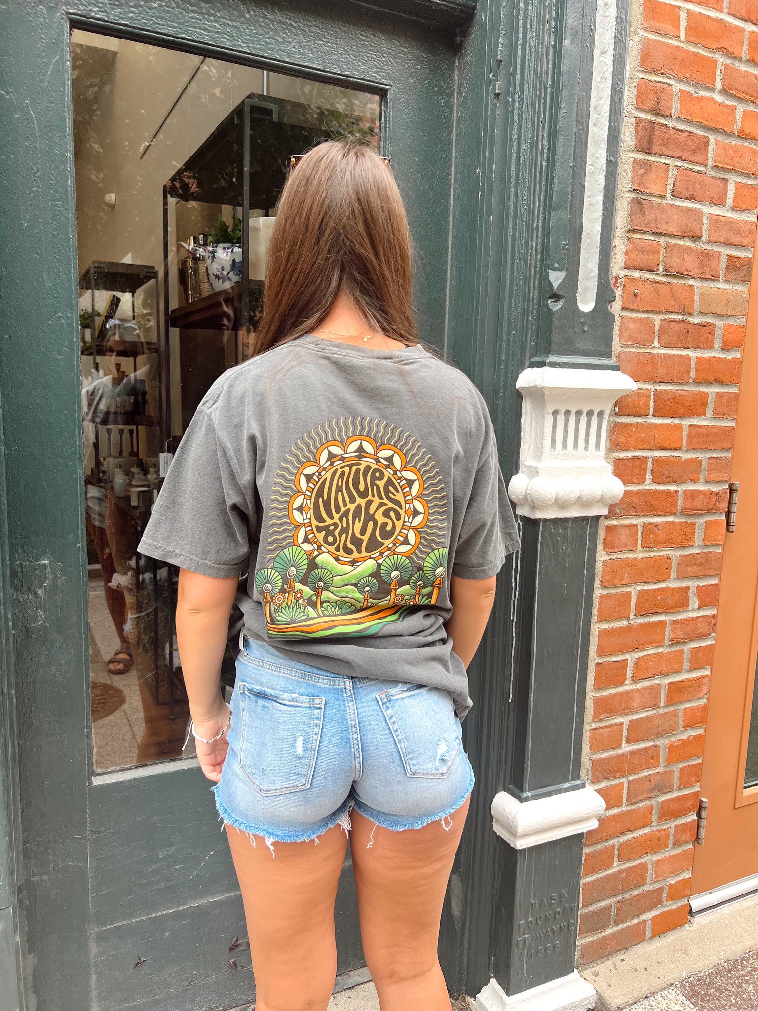 Nature Backs Charcoal T-Shirt