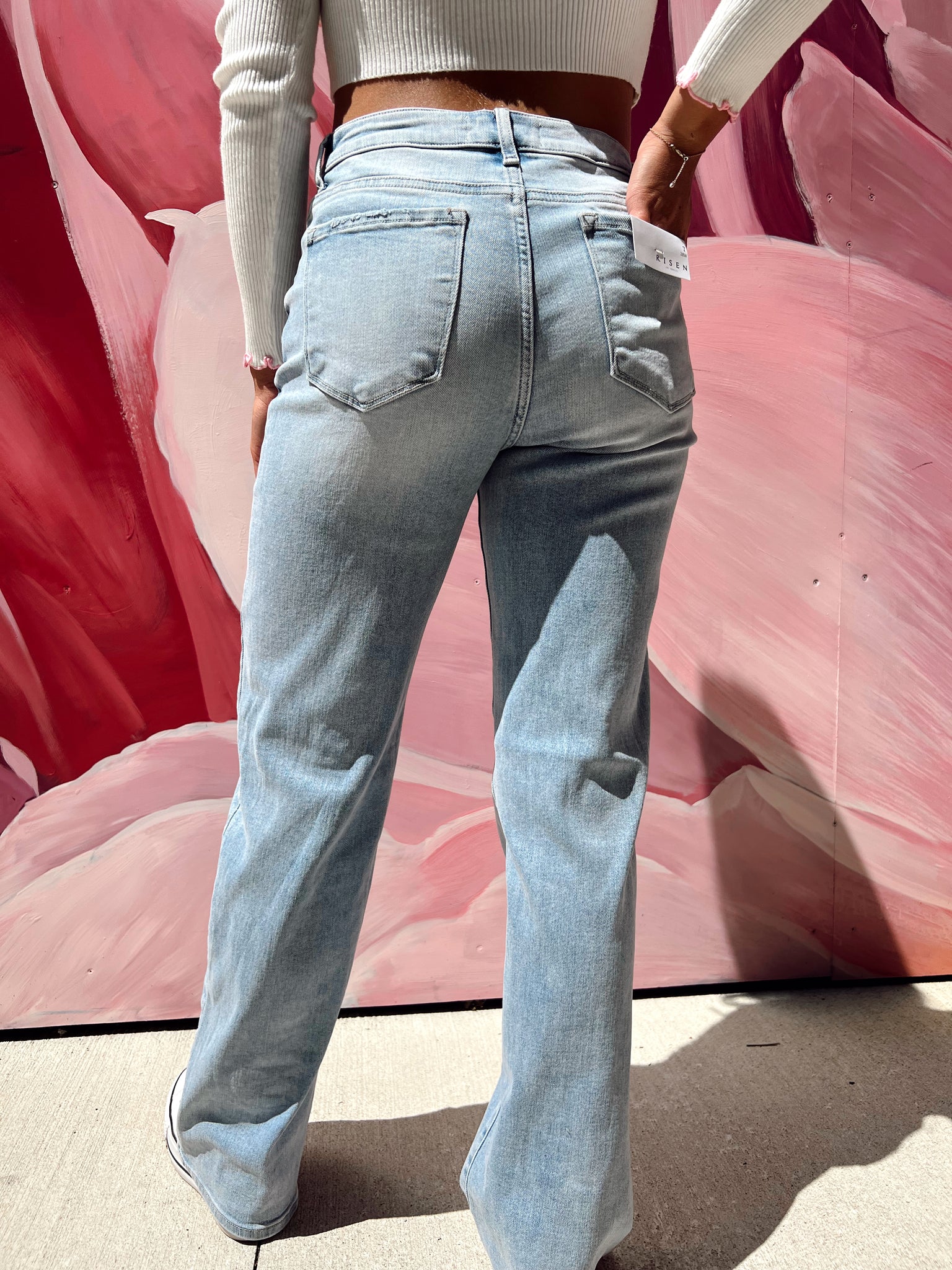 Emry Mid Rise Straight Leg Jeans