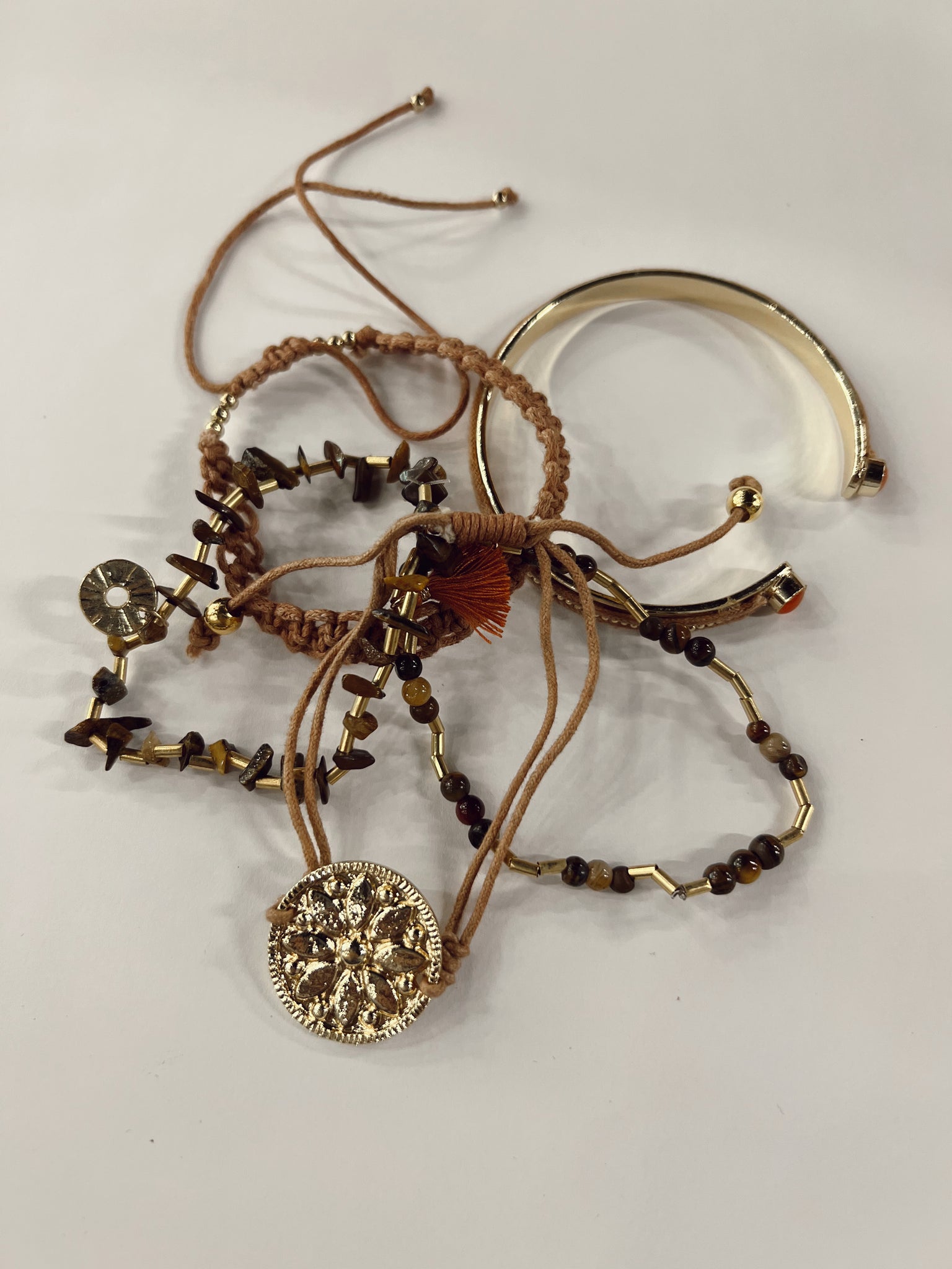 Gold Multi Bracelet Set