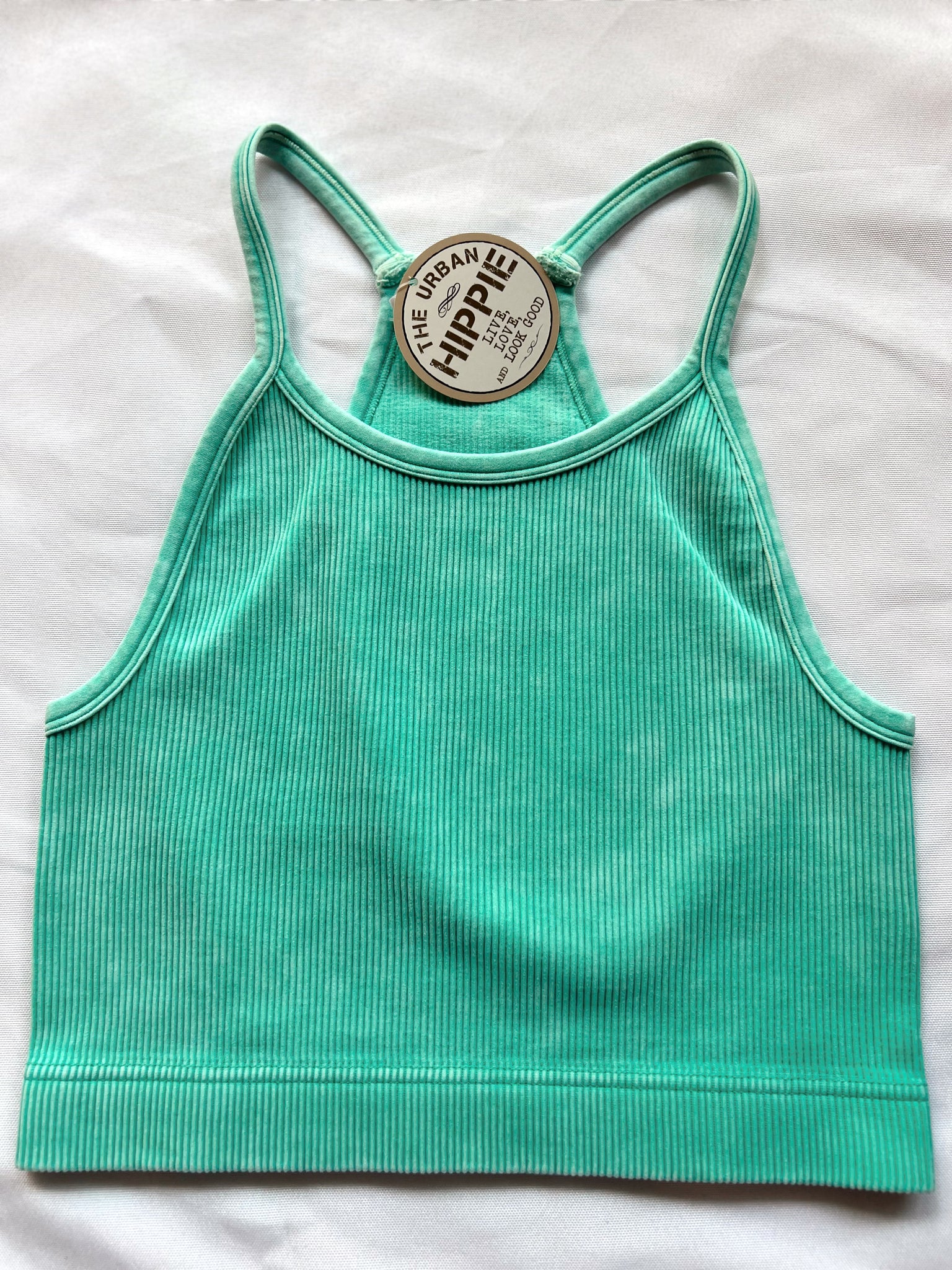 Chill Vibes Mint Ribbed Tank