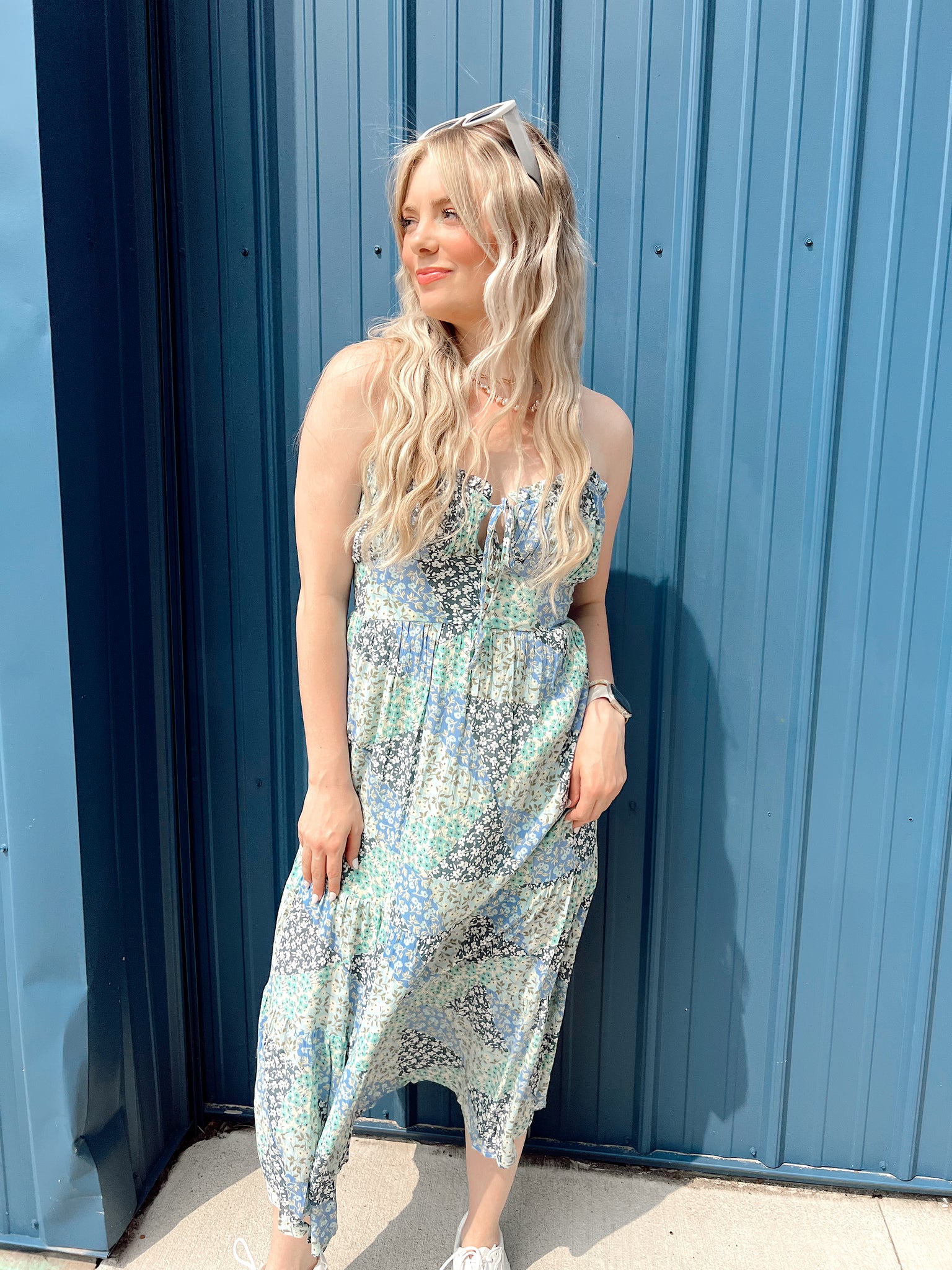 Arzel Summer Blue Midi Dress