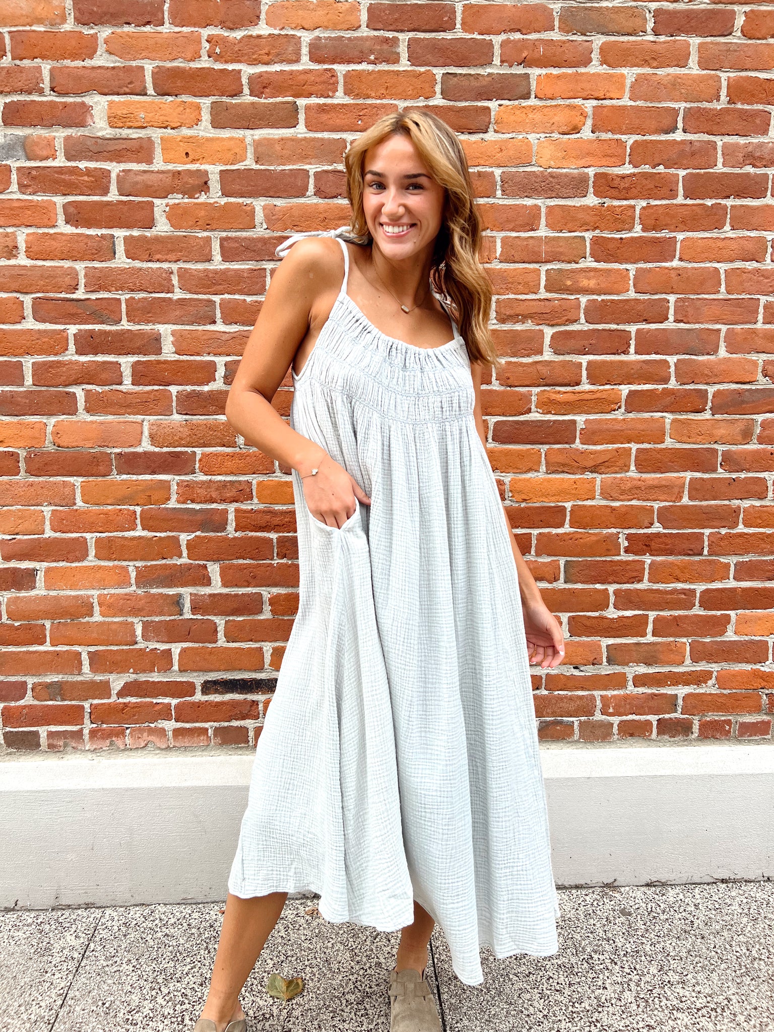 FINAL SALE- Raleigh Blue Midi Dress