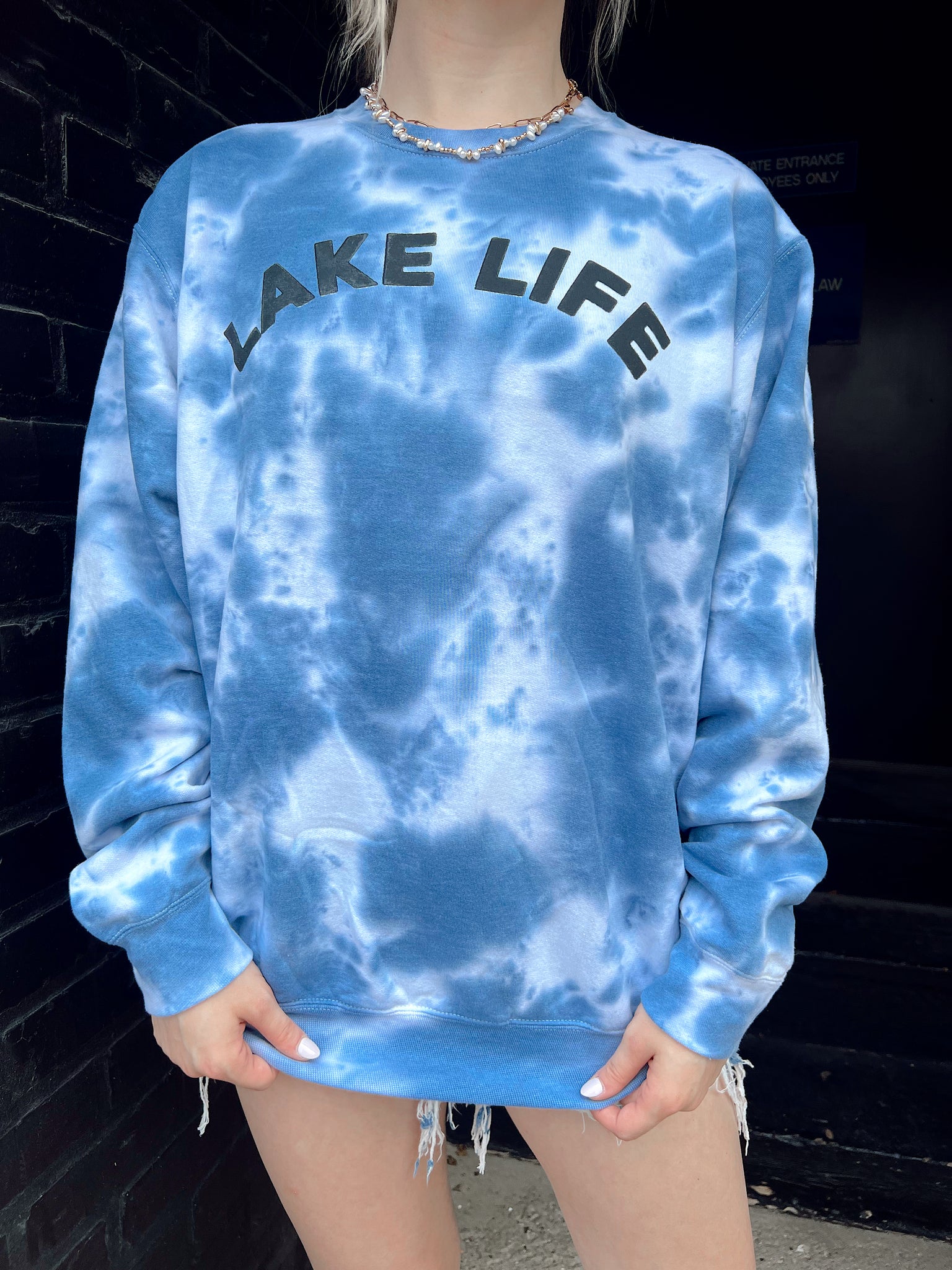 Lake Life Navy Tie-Dye Sweatshirt