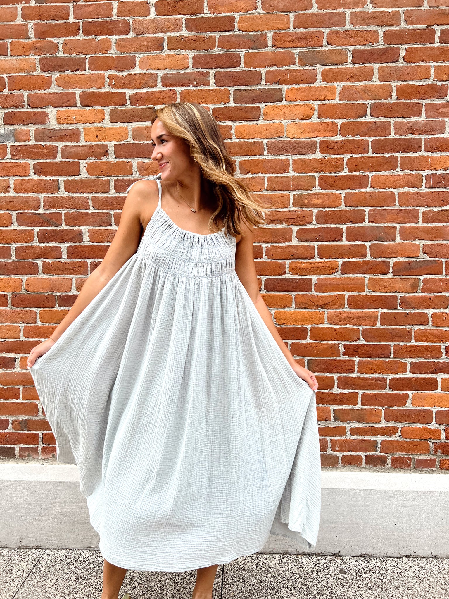 FINAL SALE- Raleigh Blue Midi Dress