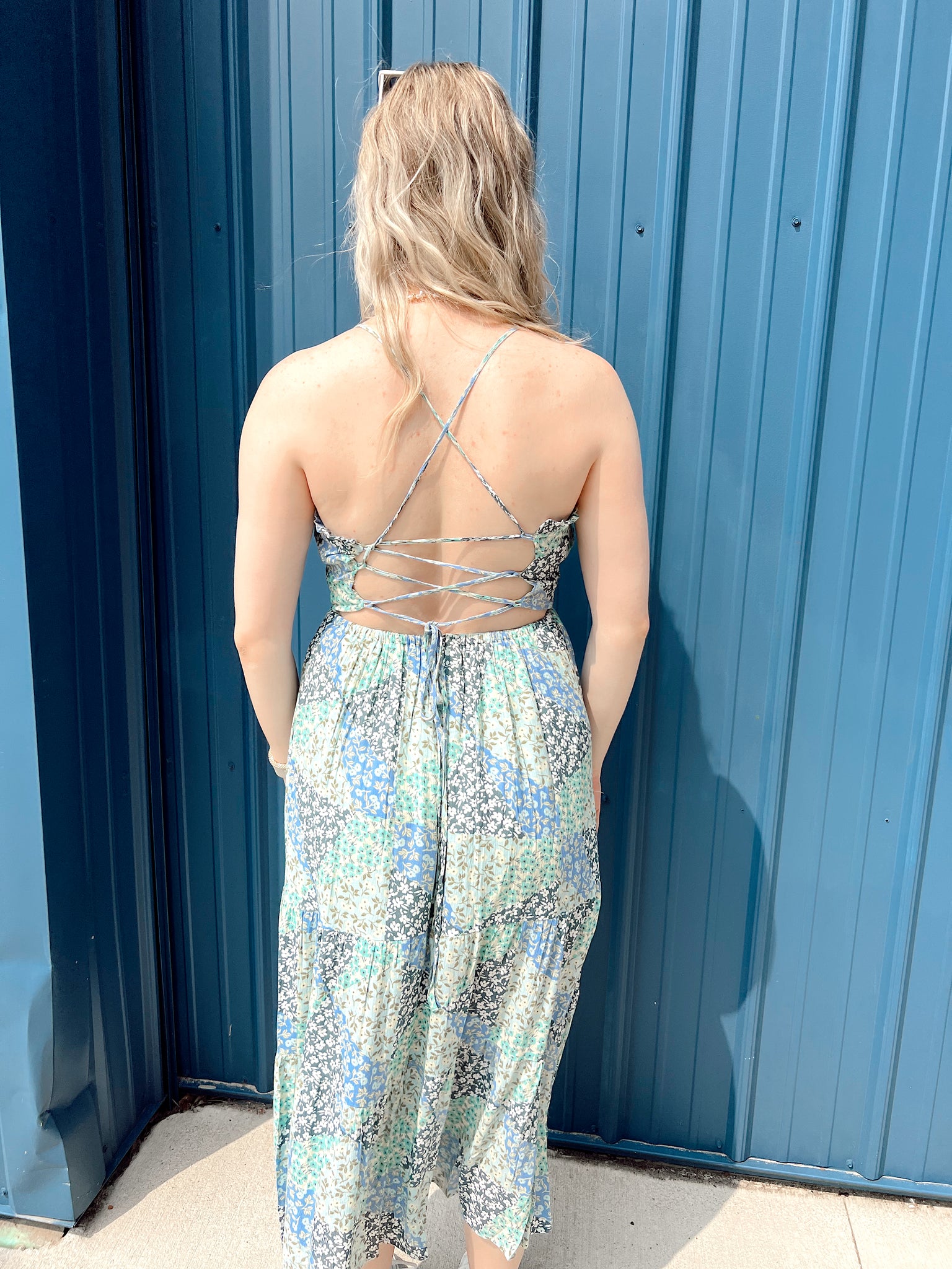 Arzel Summer Blue Midi Dress