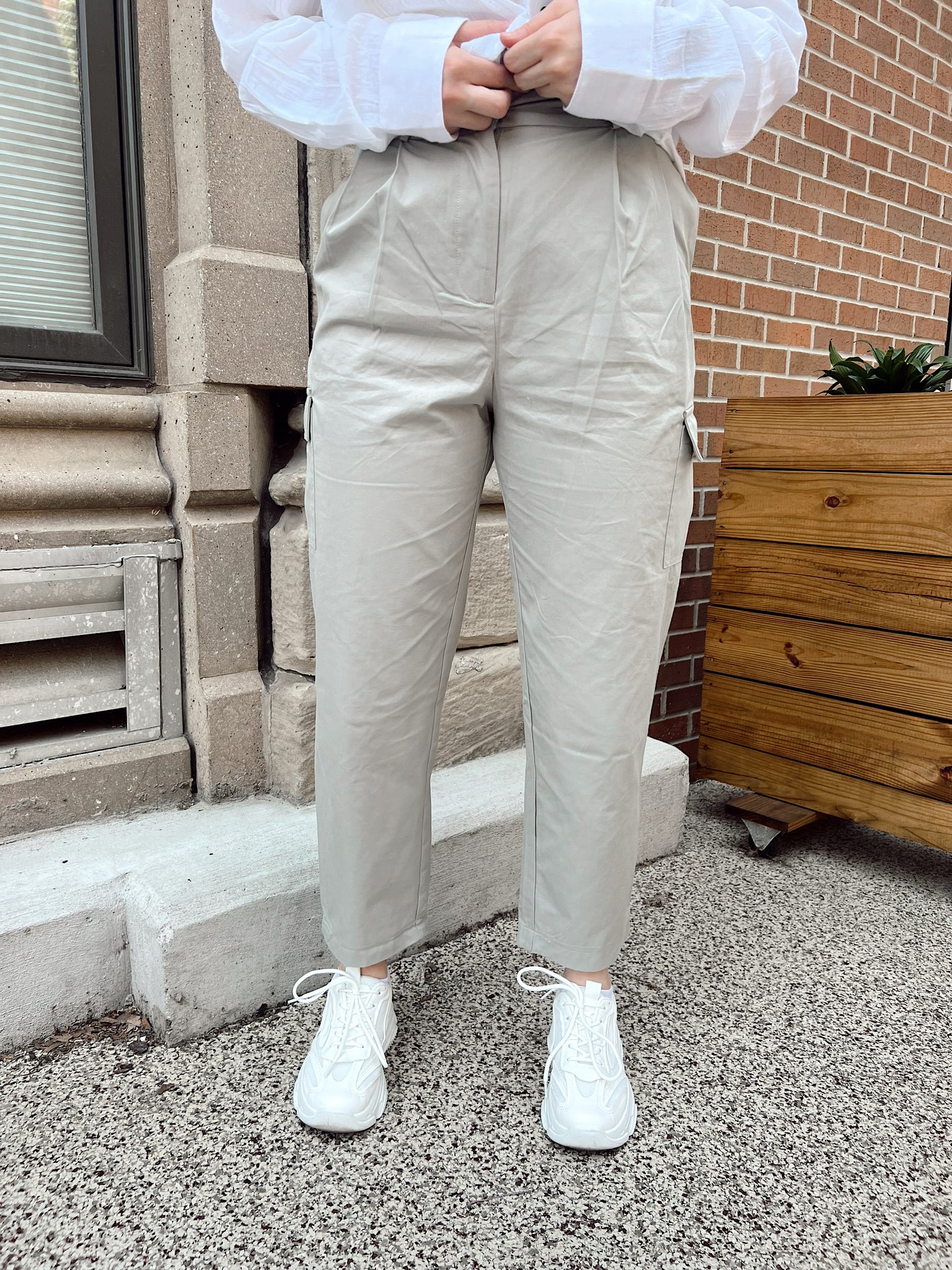 Summer Storm Grey Cargo Pants