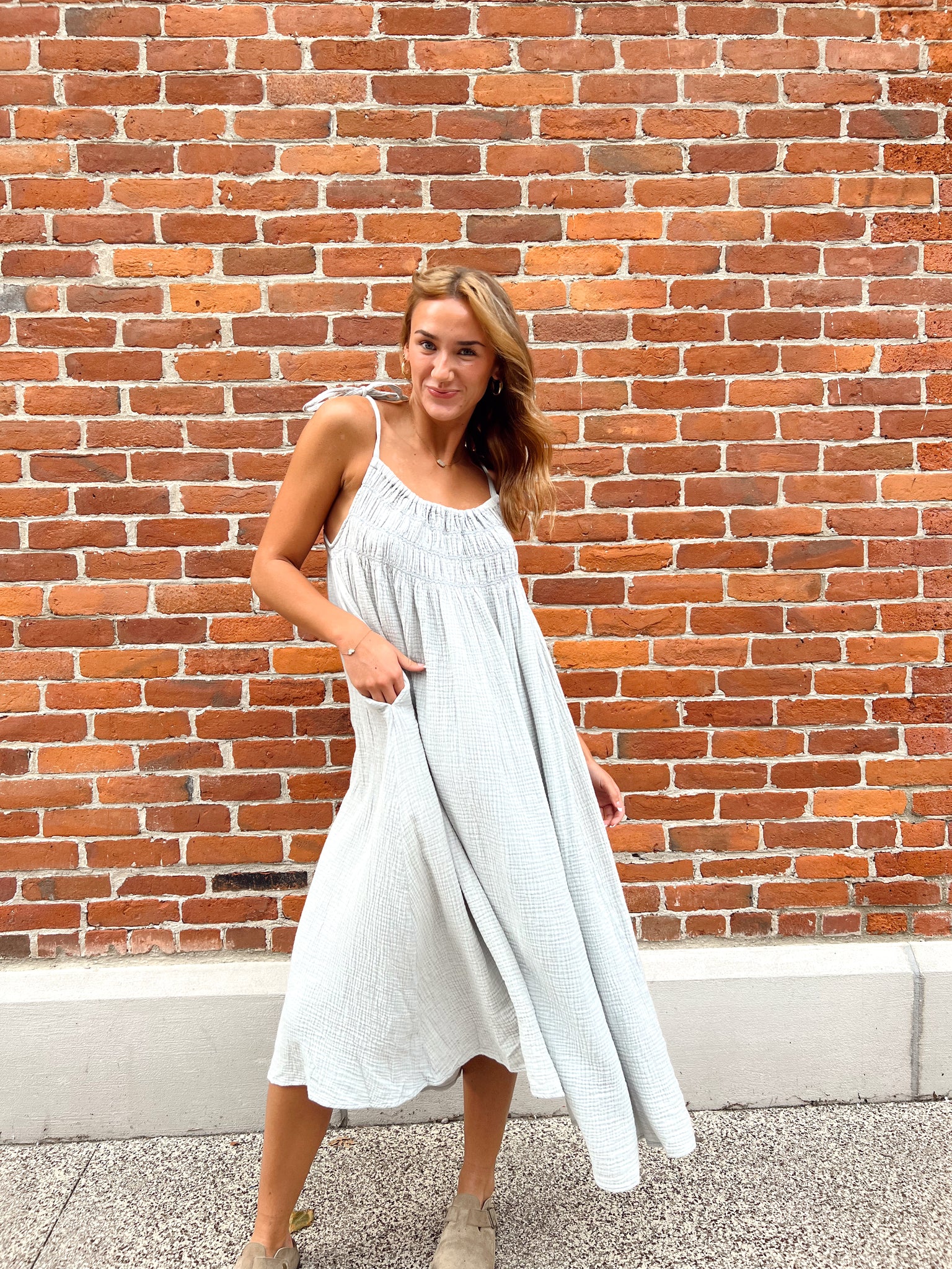 FINAL SALE- Raleigh Blue Midi Dress