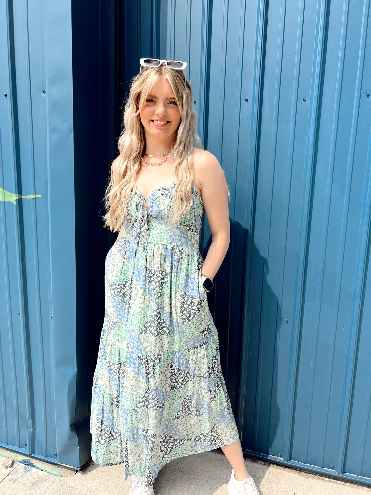 Arzel Summer Blue Midi Dress