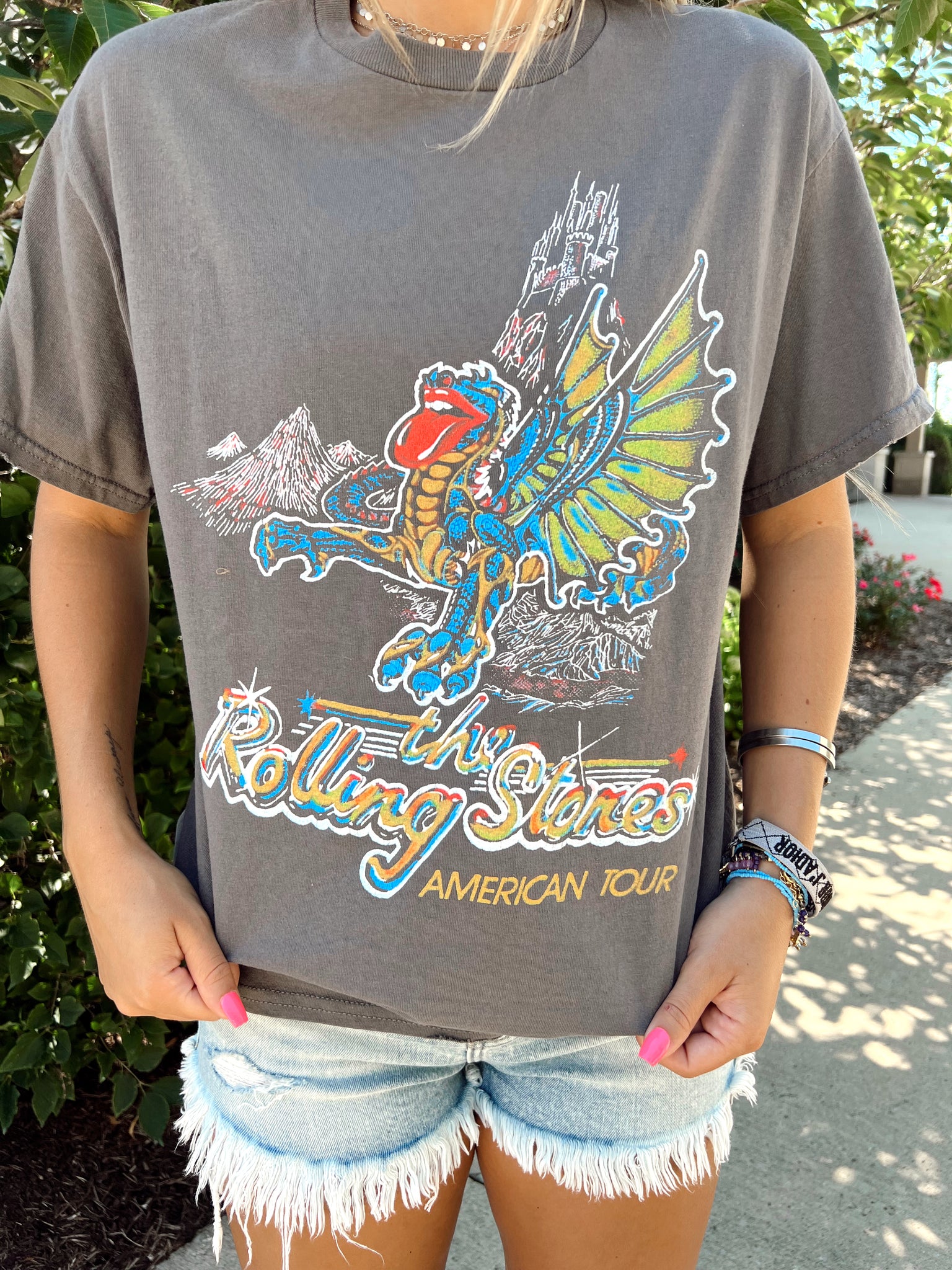 Rolling Stones Dragon Charcoal Tee