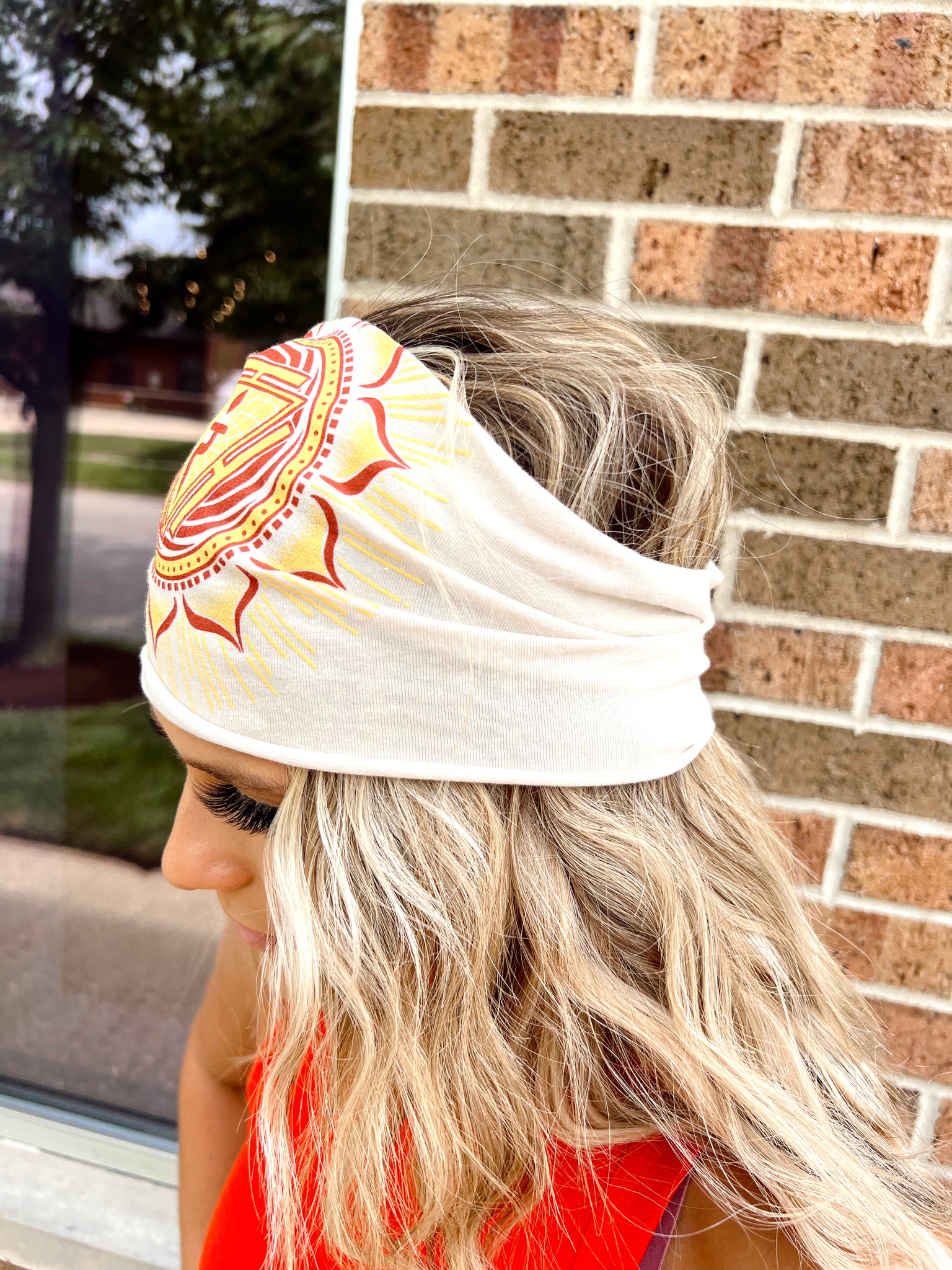 Beige Mandala Headband