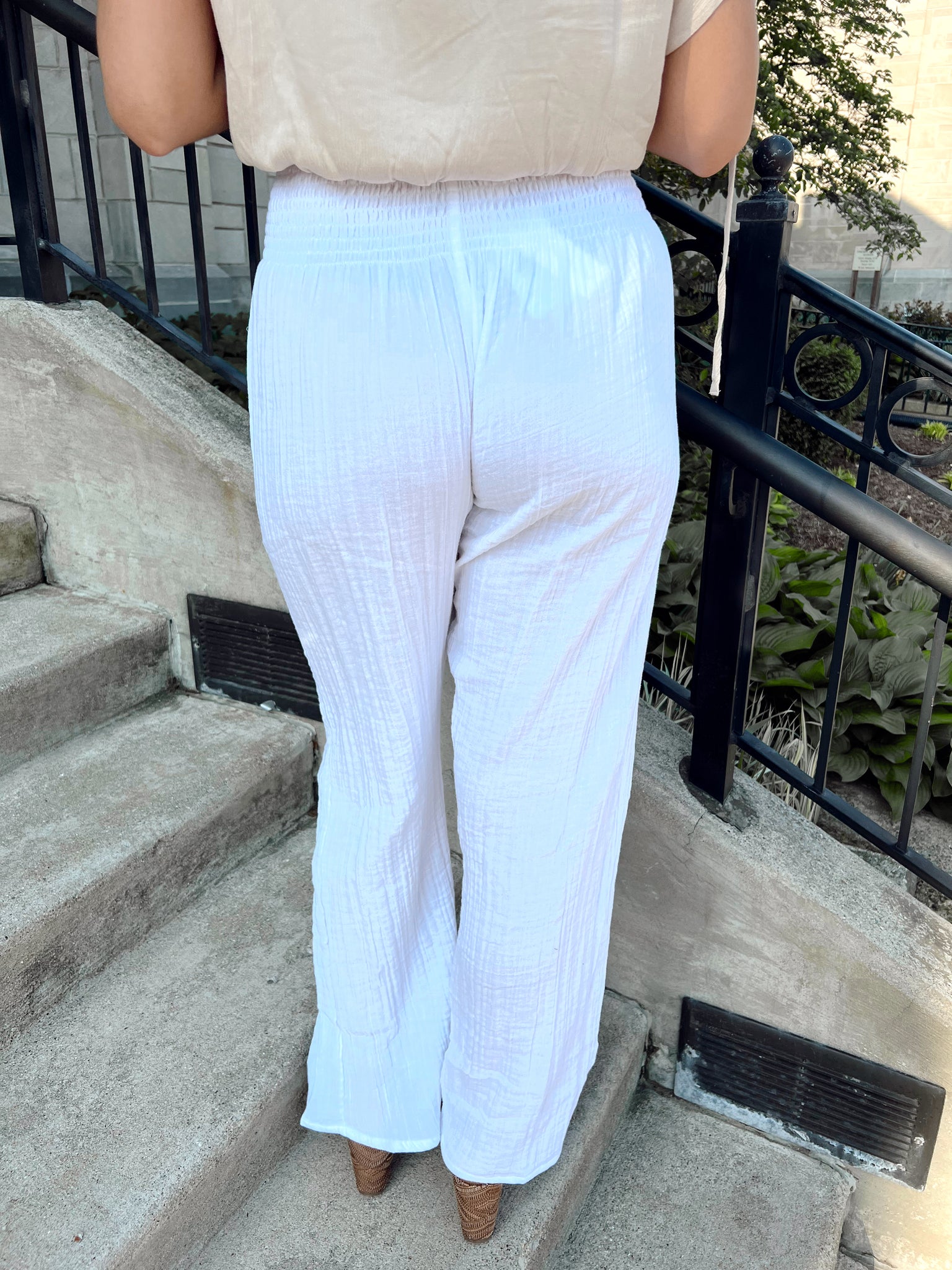 FINAL SALE- Soul Surfer White Wide Leg Pants