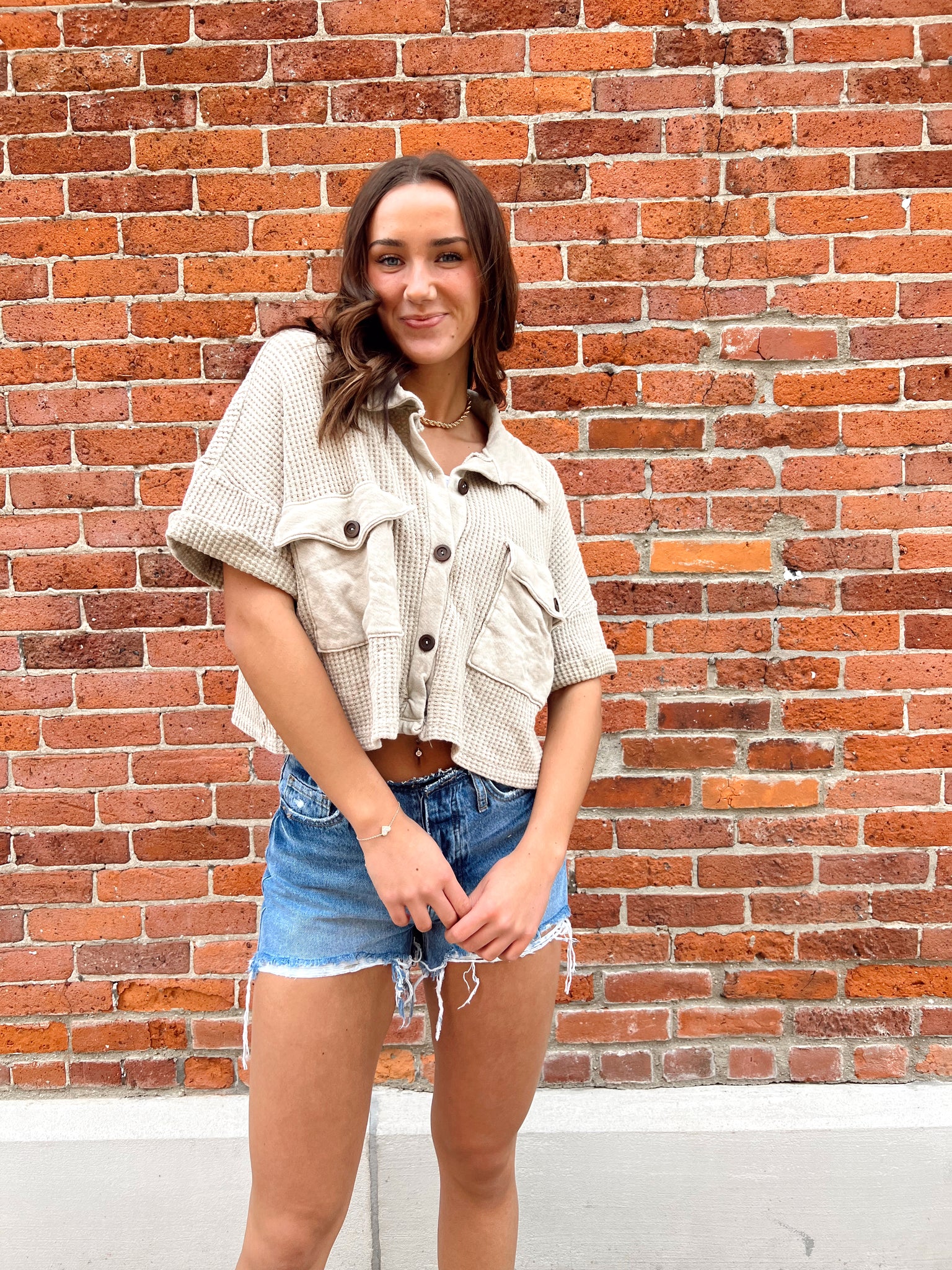 Get Your Flirt On Stone Shacket