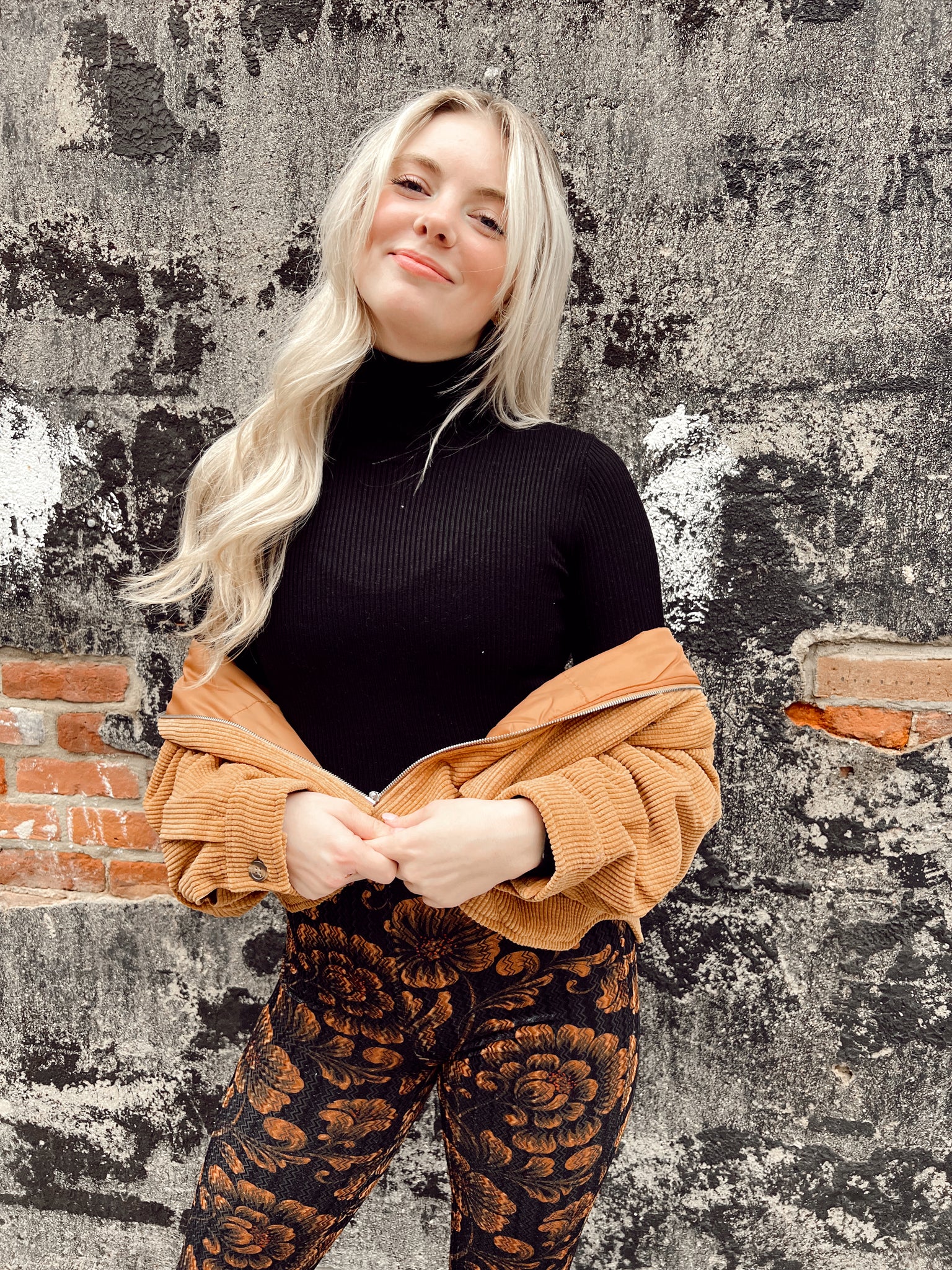 Spin You Around Black Turtle Neck