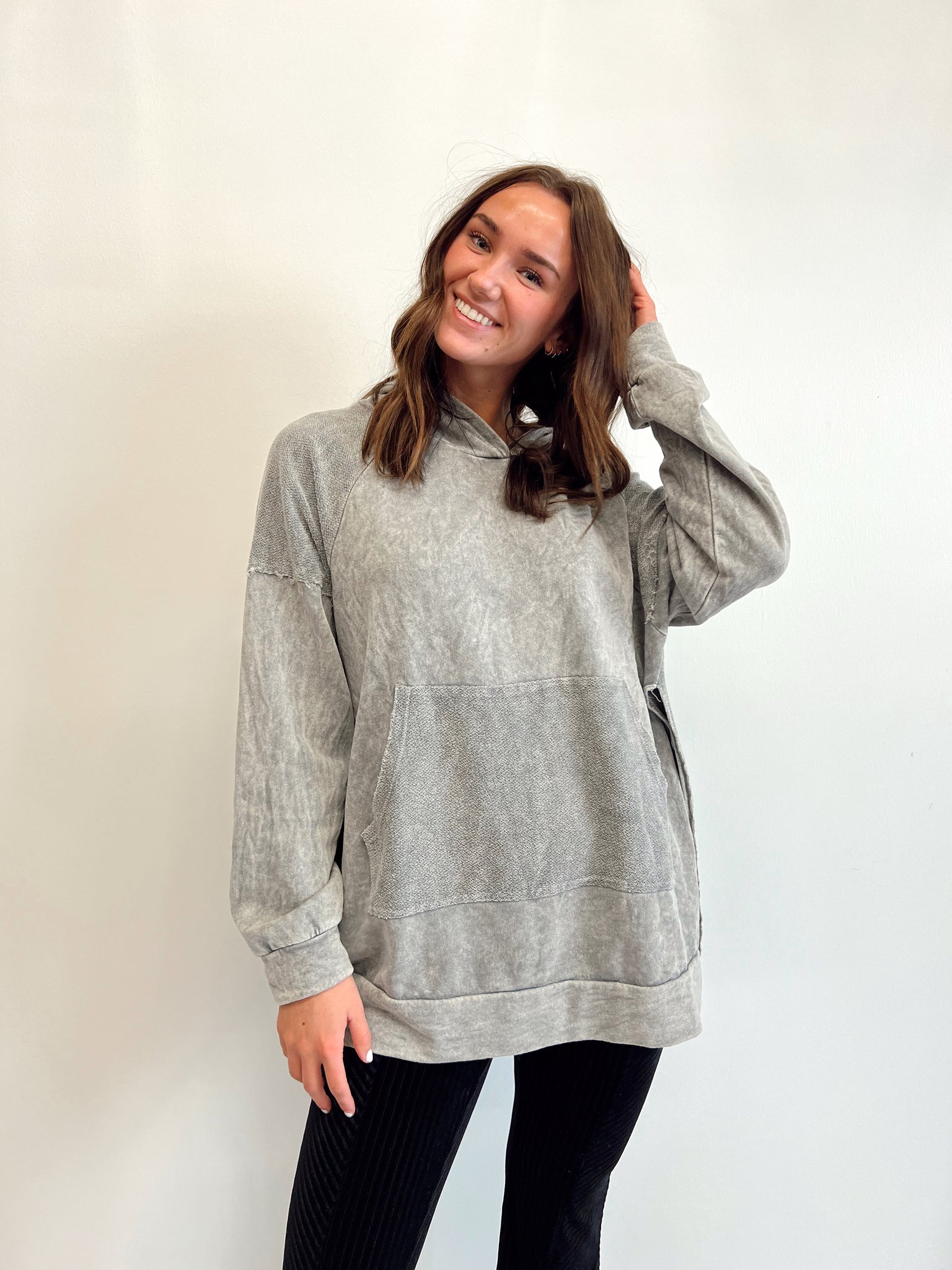 Upgrade You Charcoal Hoodie