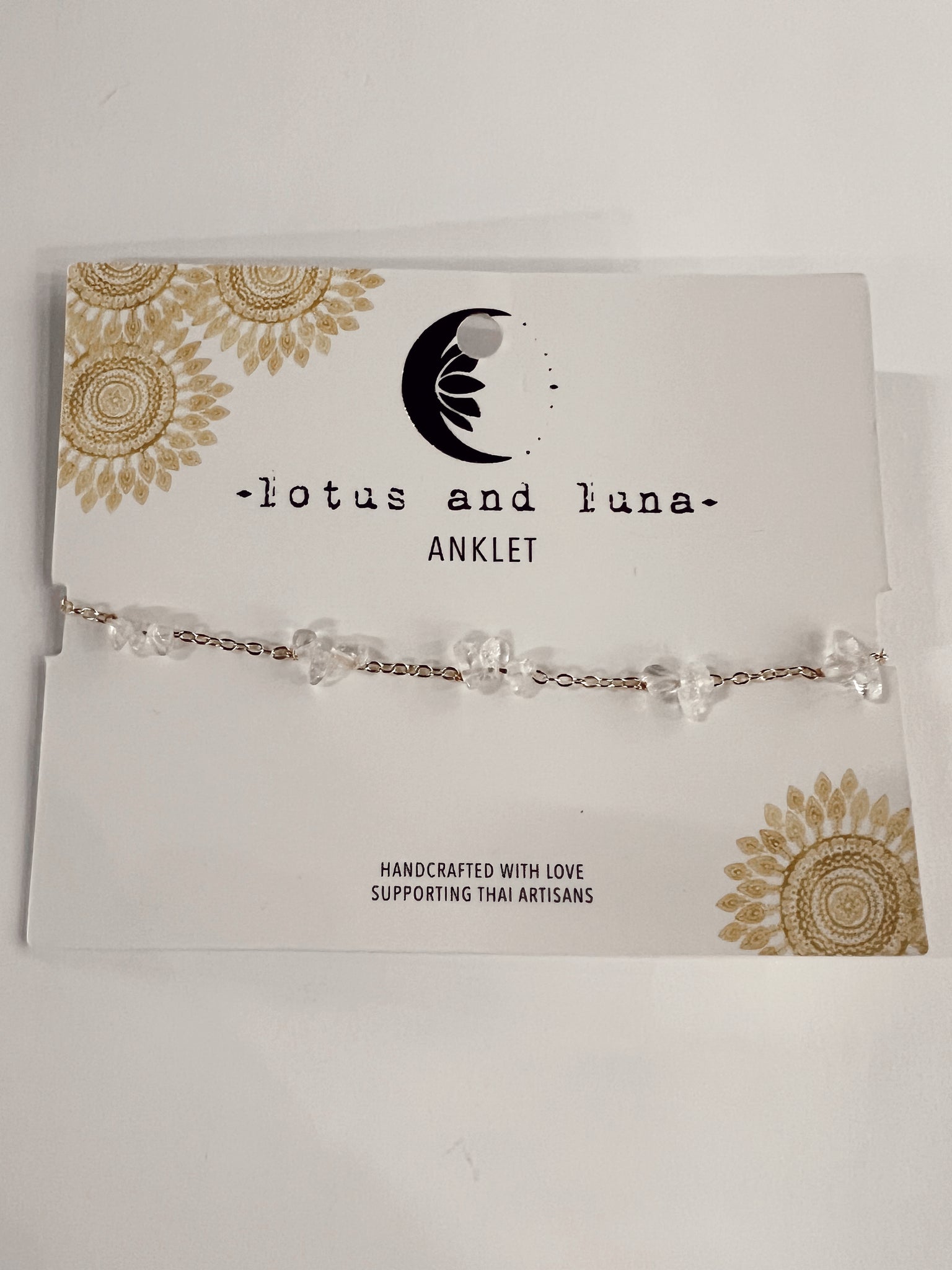 Gold Crystal Anklet