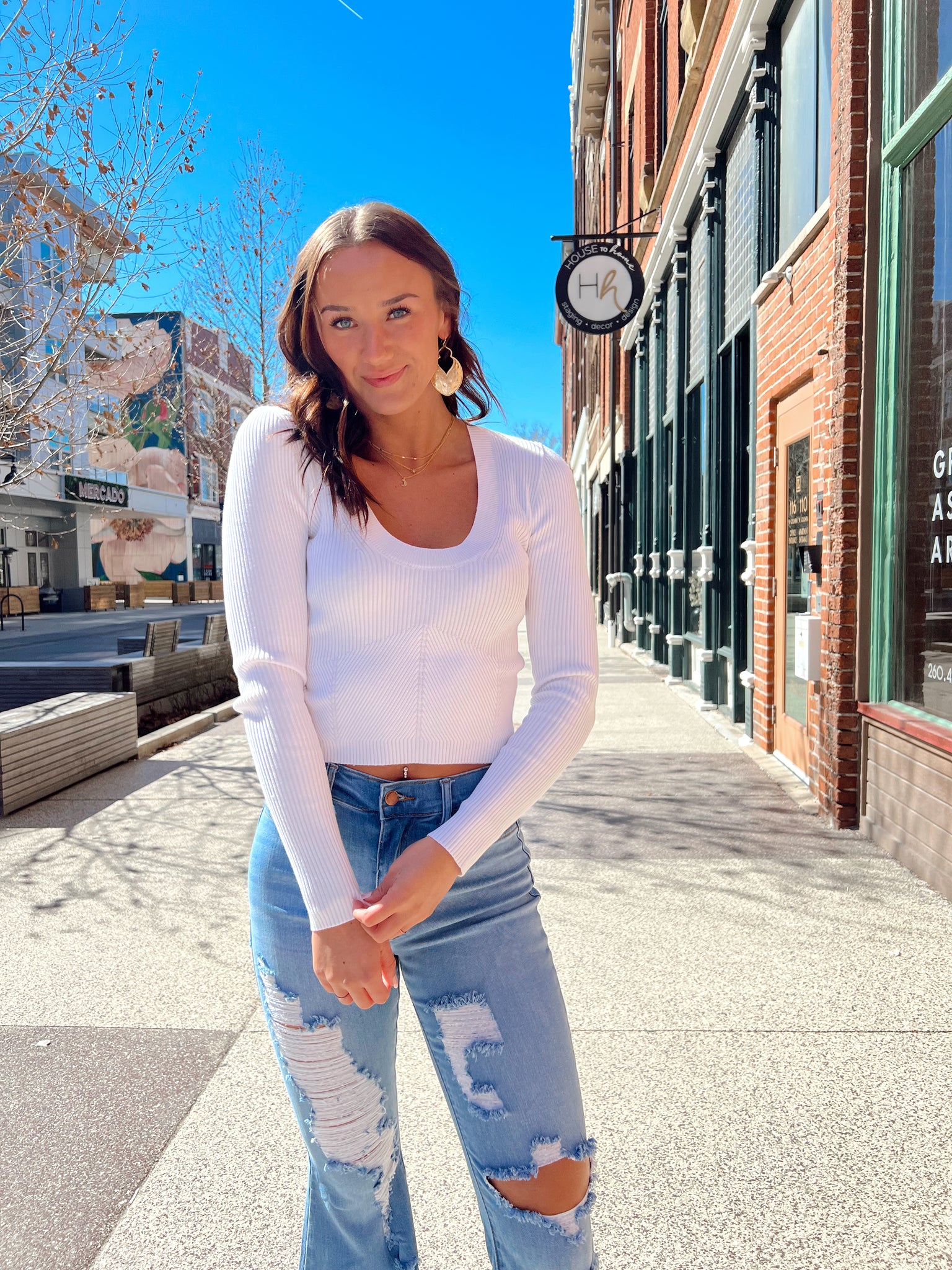 FINAL SALE- Dream Bound White Long Sleeve Top