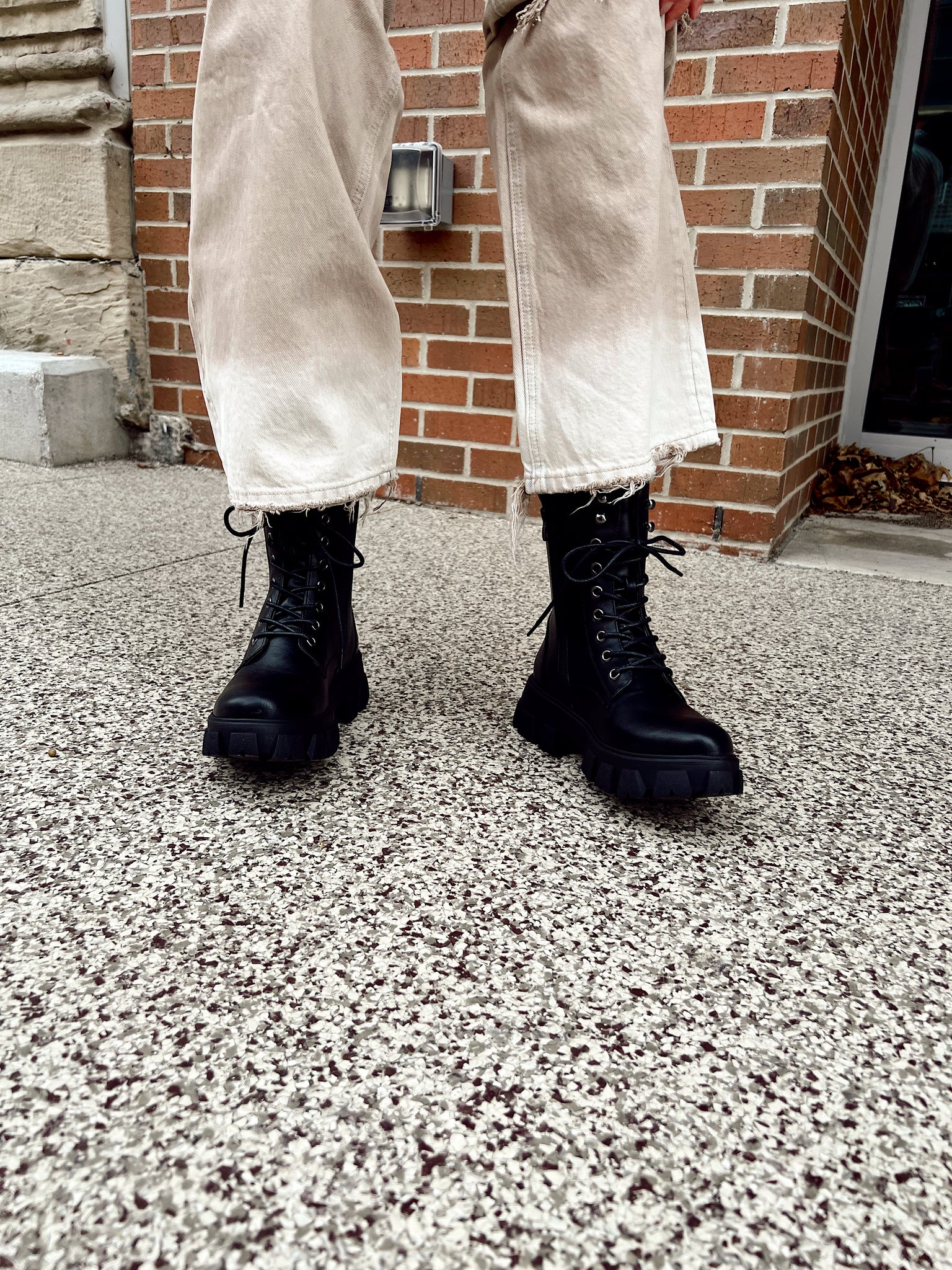 Lori Black Combat Boots