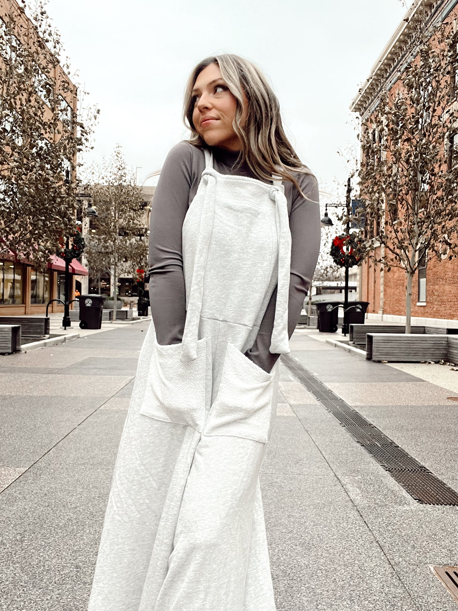Out Of Your League Grey Jumpsuit