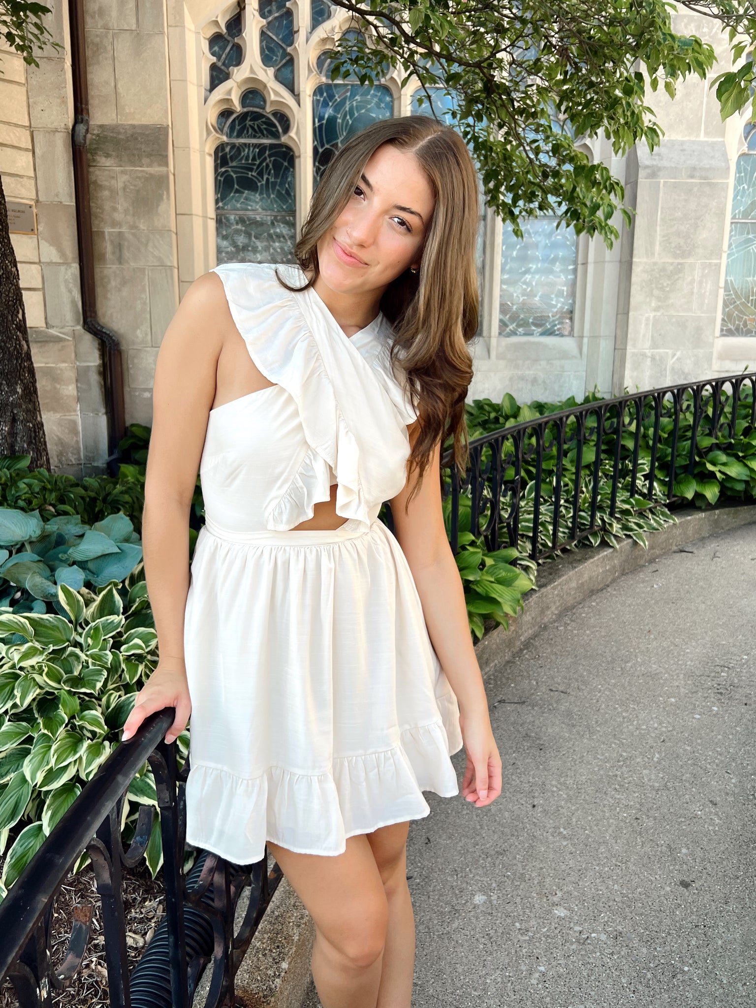 FINAL SALE- Summer Solstice Ivory Mini Dress