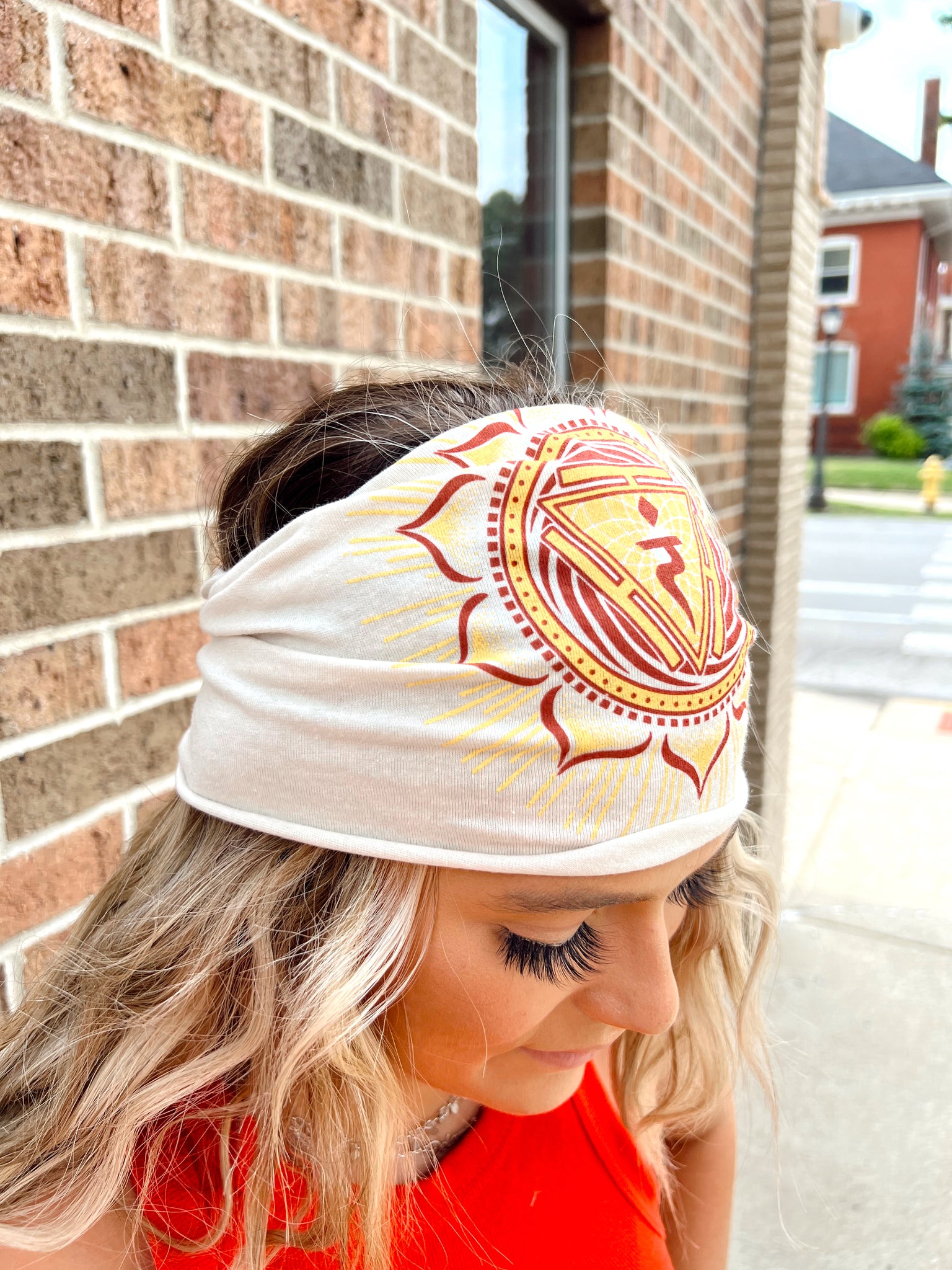 Beige Mandala Headband