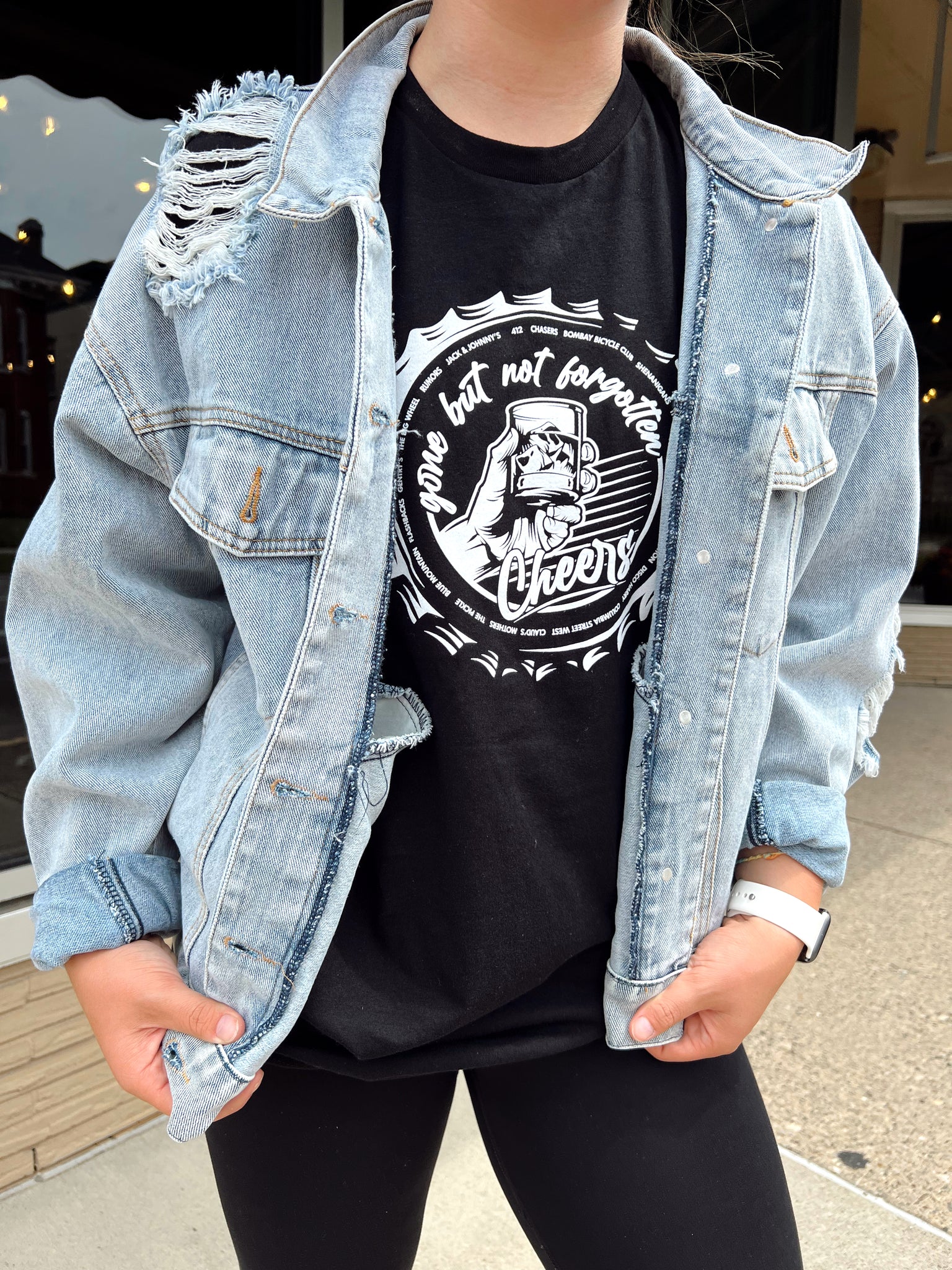 Gone But Not Forgotten Bars Unisex Black Tee