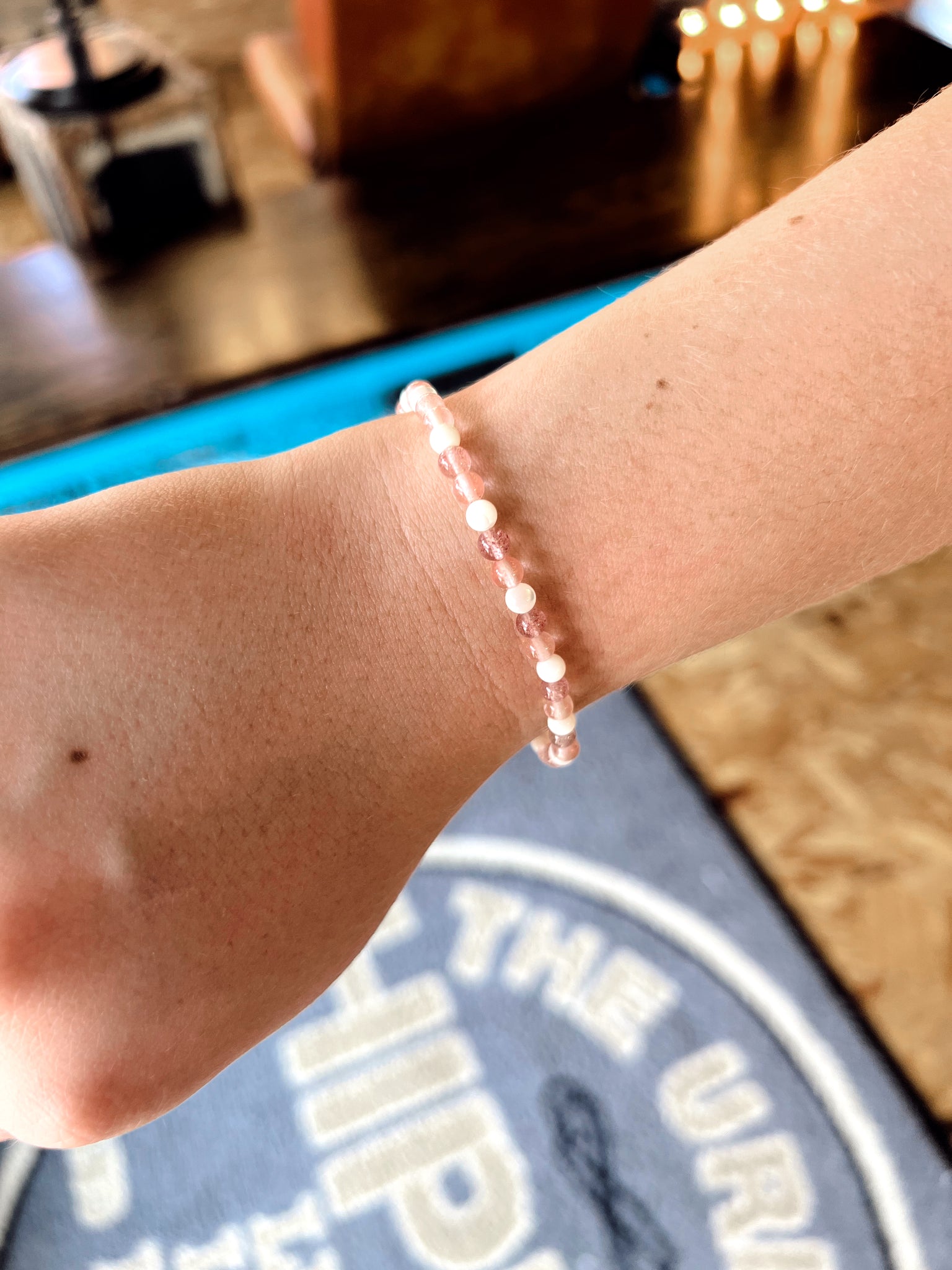 Pink Beaded Chakra Bracelet