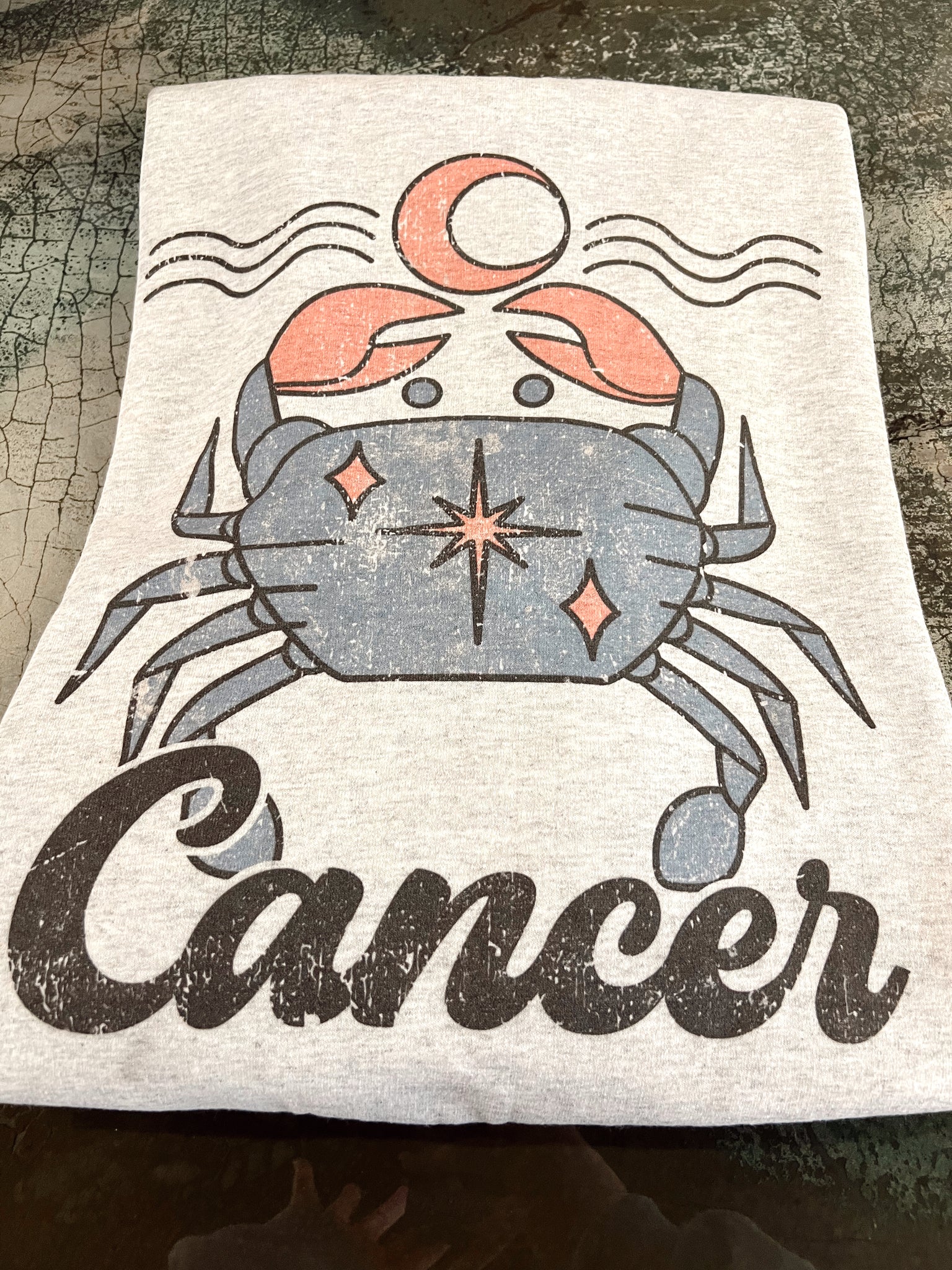 FINAL SALE- Cancer Astrology Heather Grey Sweatshirt