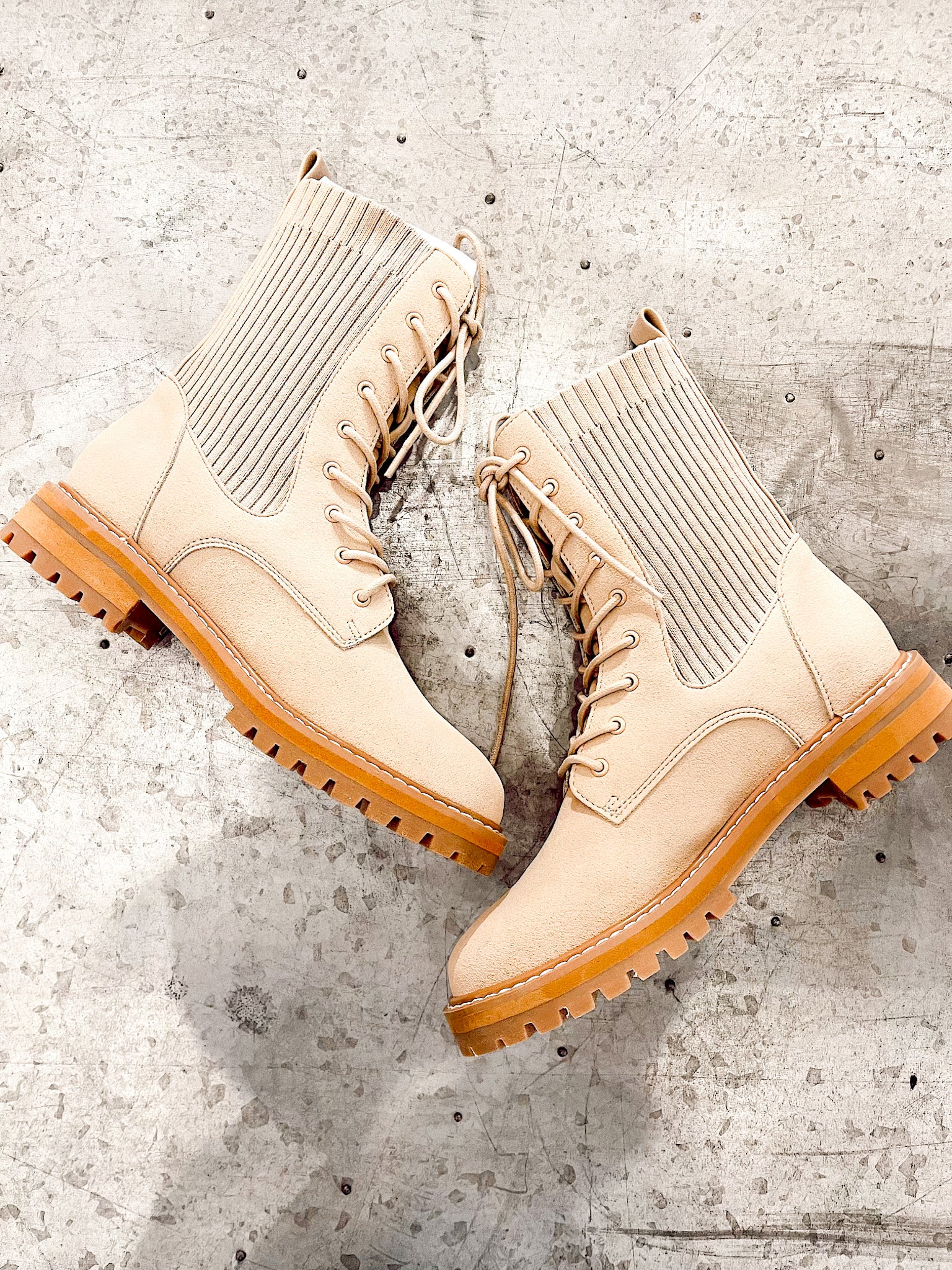 Genesis Almond Combat Boot