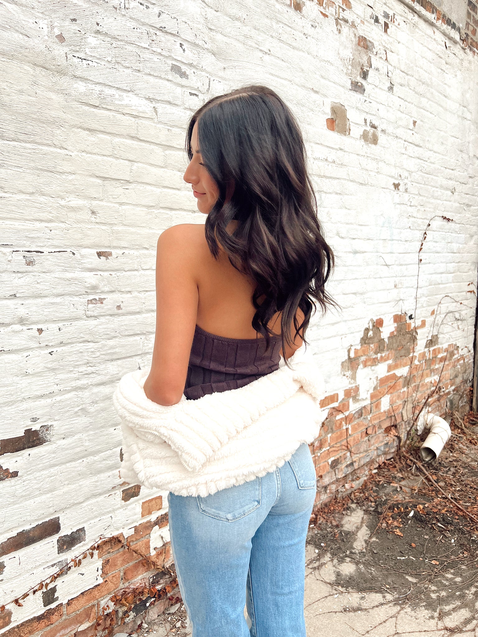 FINAL SALE- Love Your Way Brown Sleeveless Turtle Neck Top