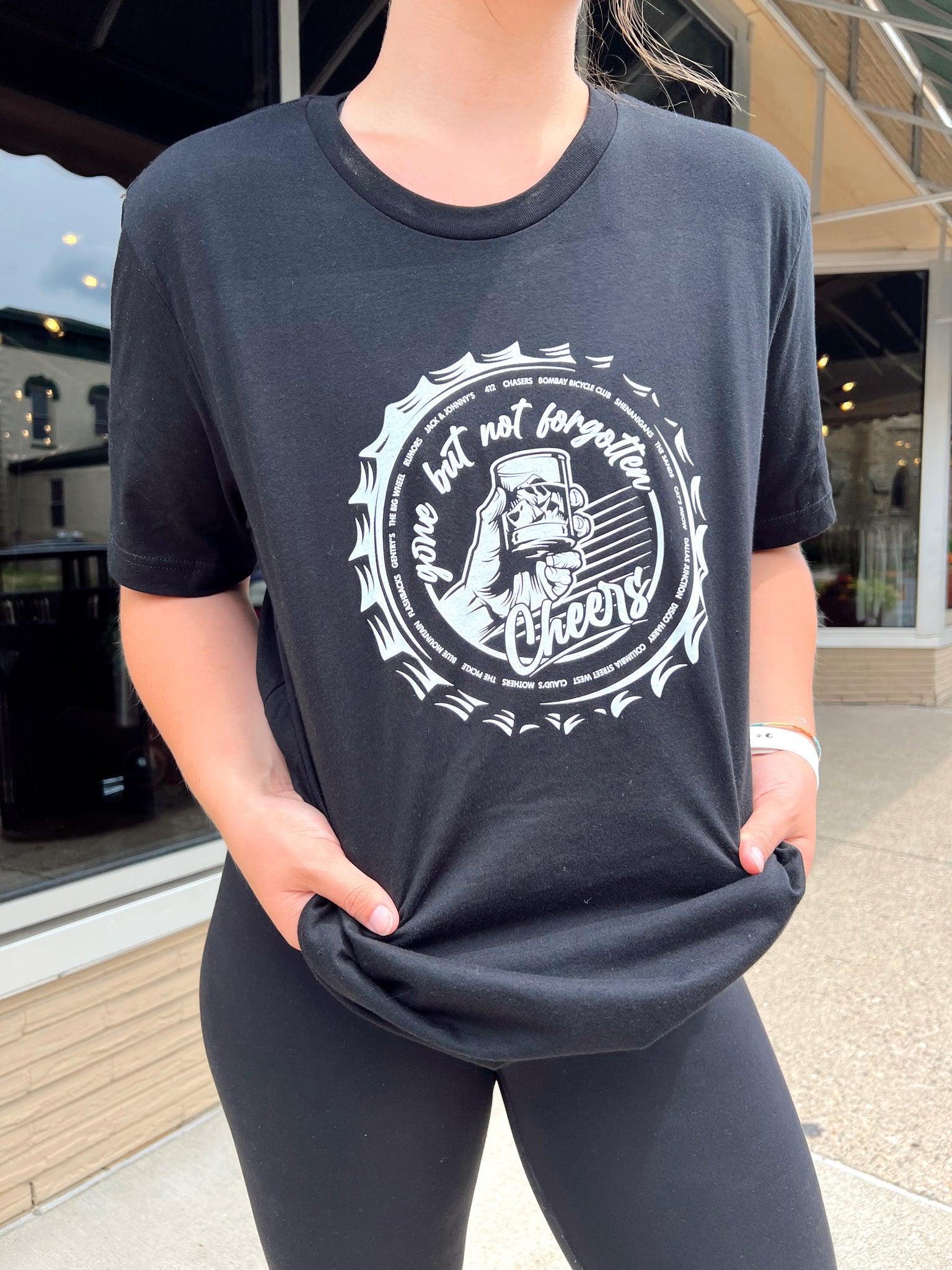 Gone But Not Forgotten Bars Unisex Black Tee