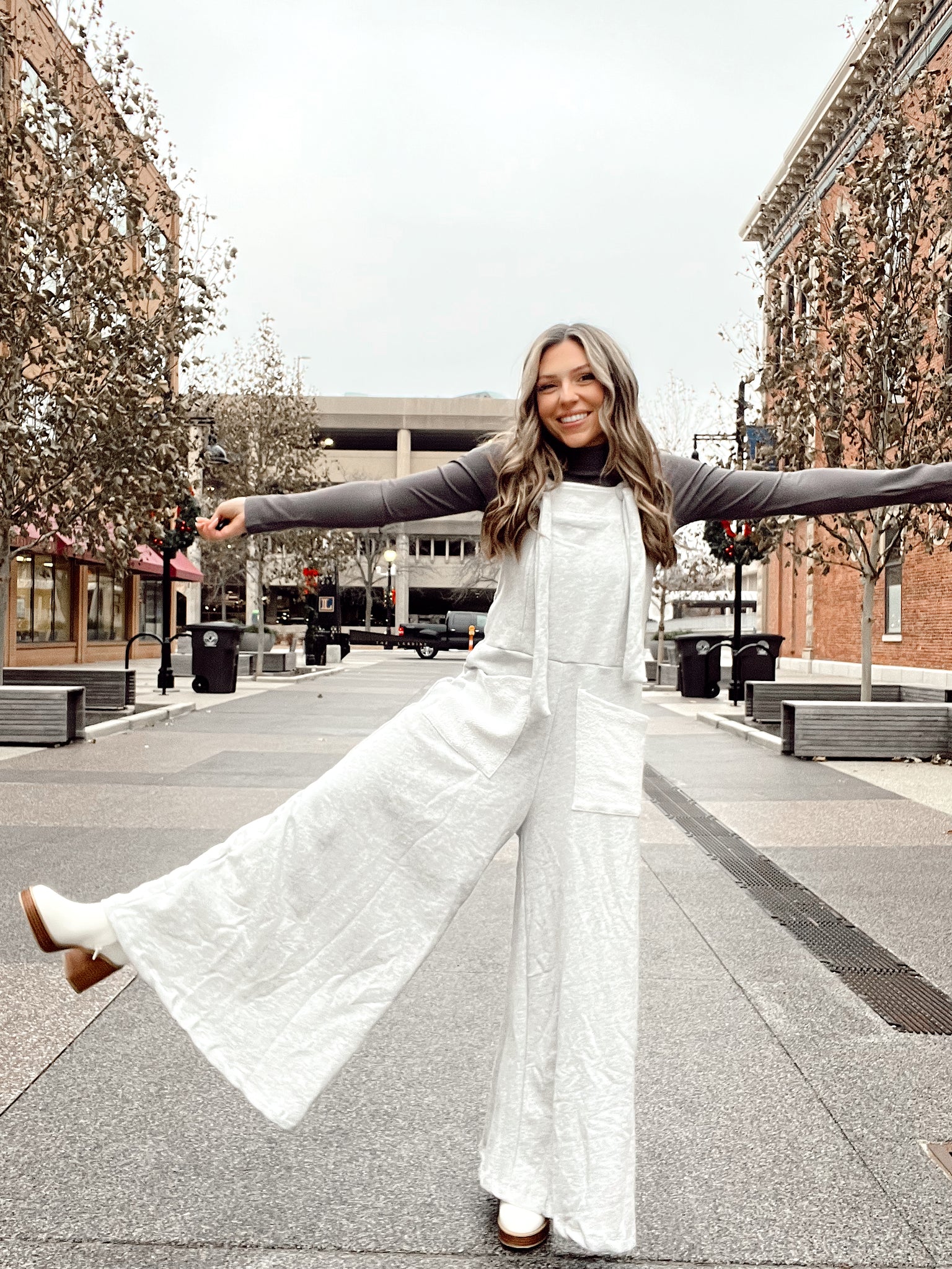 Out Of Your League Grey Jumpsuit