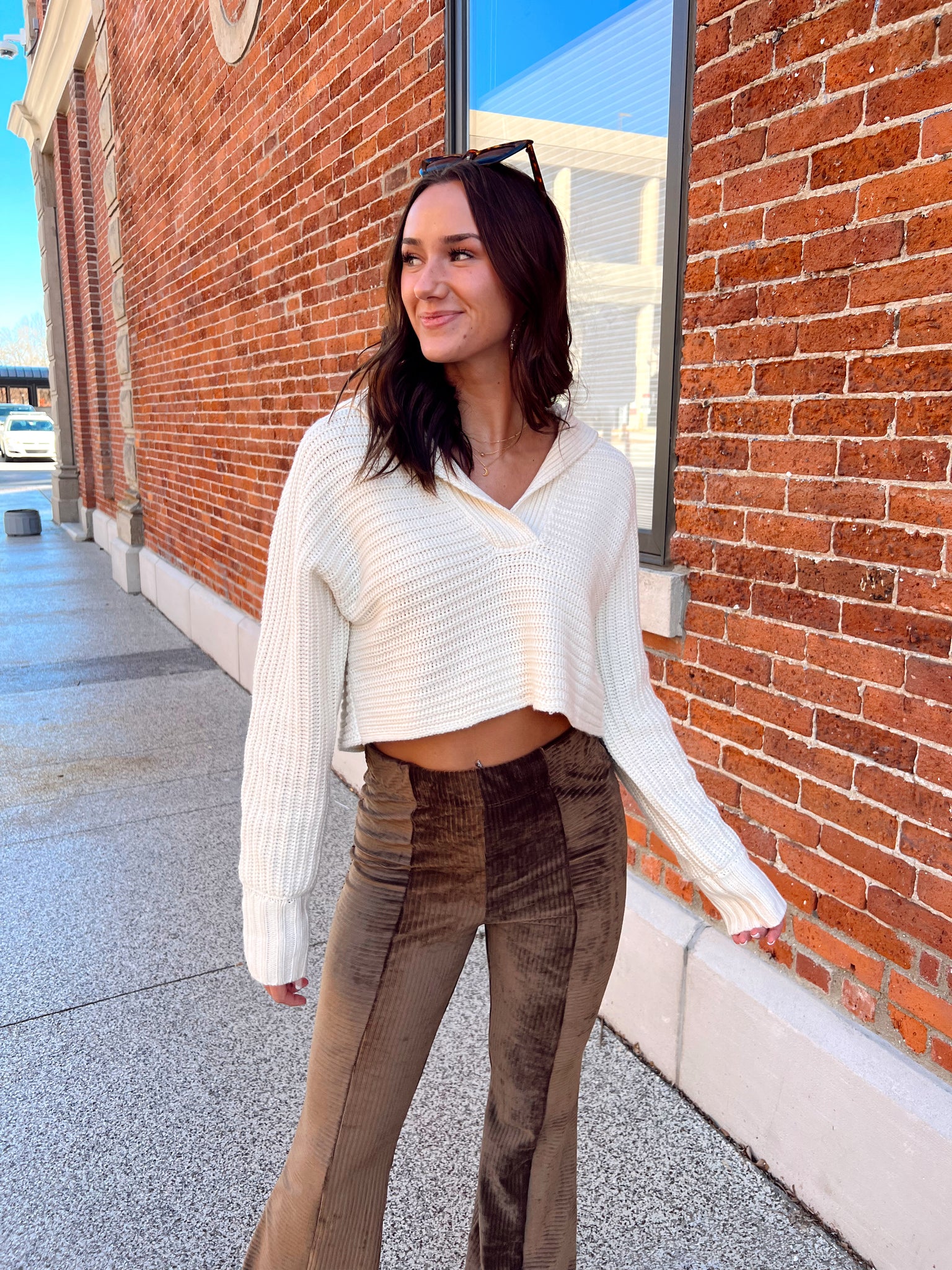 Fresh Start Cream Collared Sweater