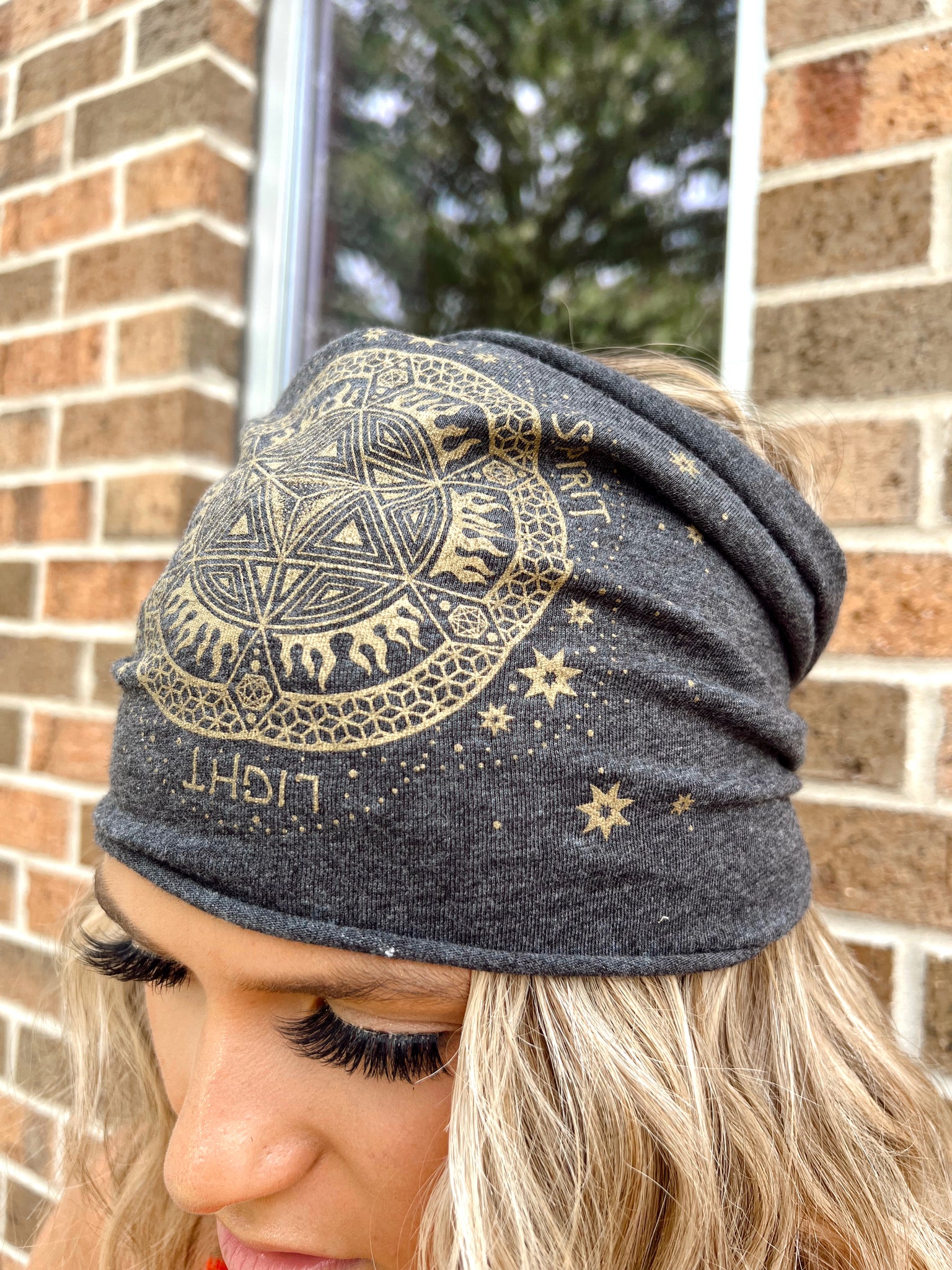 Merkaba Symbol Charcoal Headband